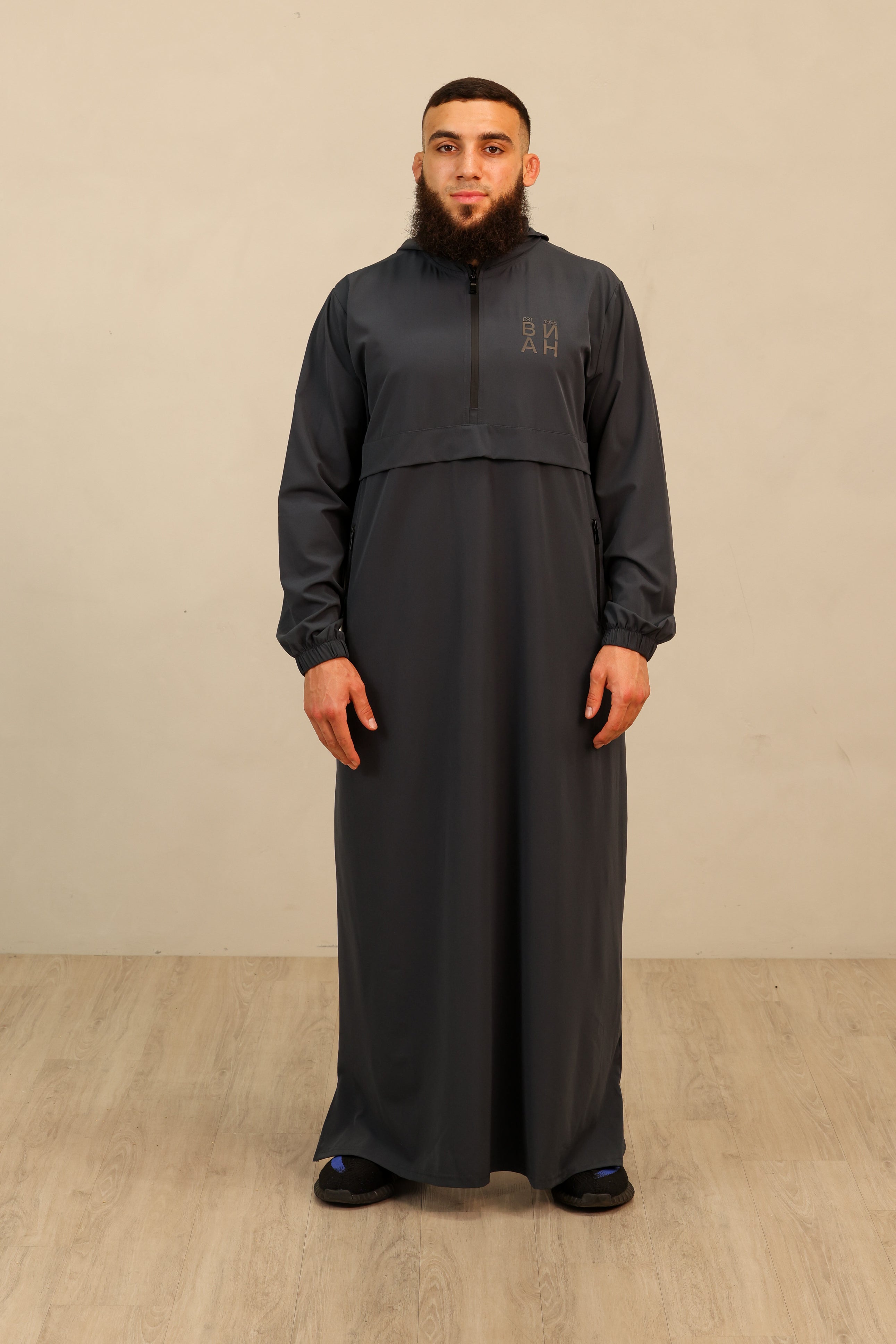 Men's Ishaq Dry Fit Thobe - Charcoal