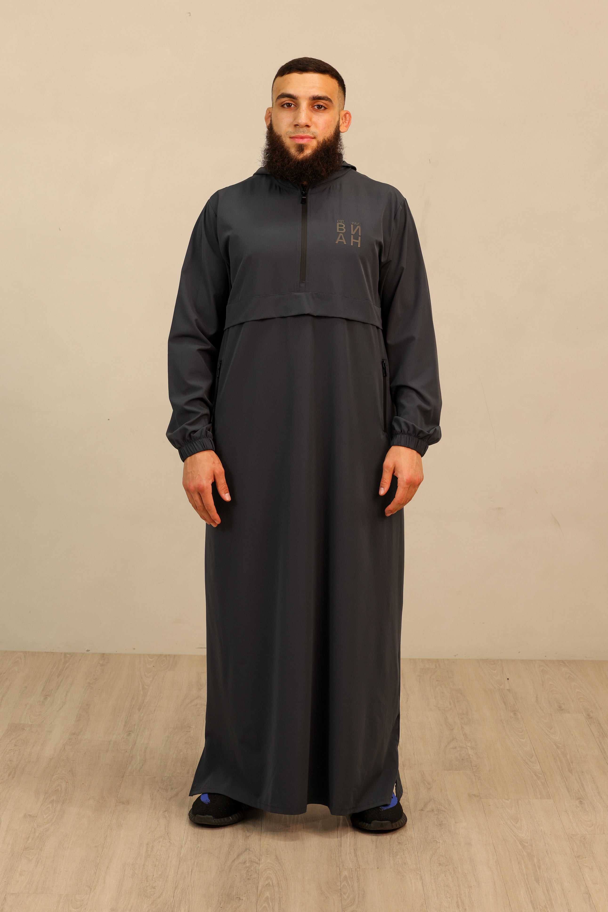 Men's Ishaq Dry Fit Thobe - Charcoal