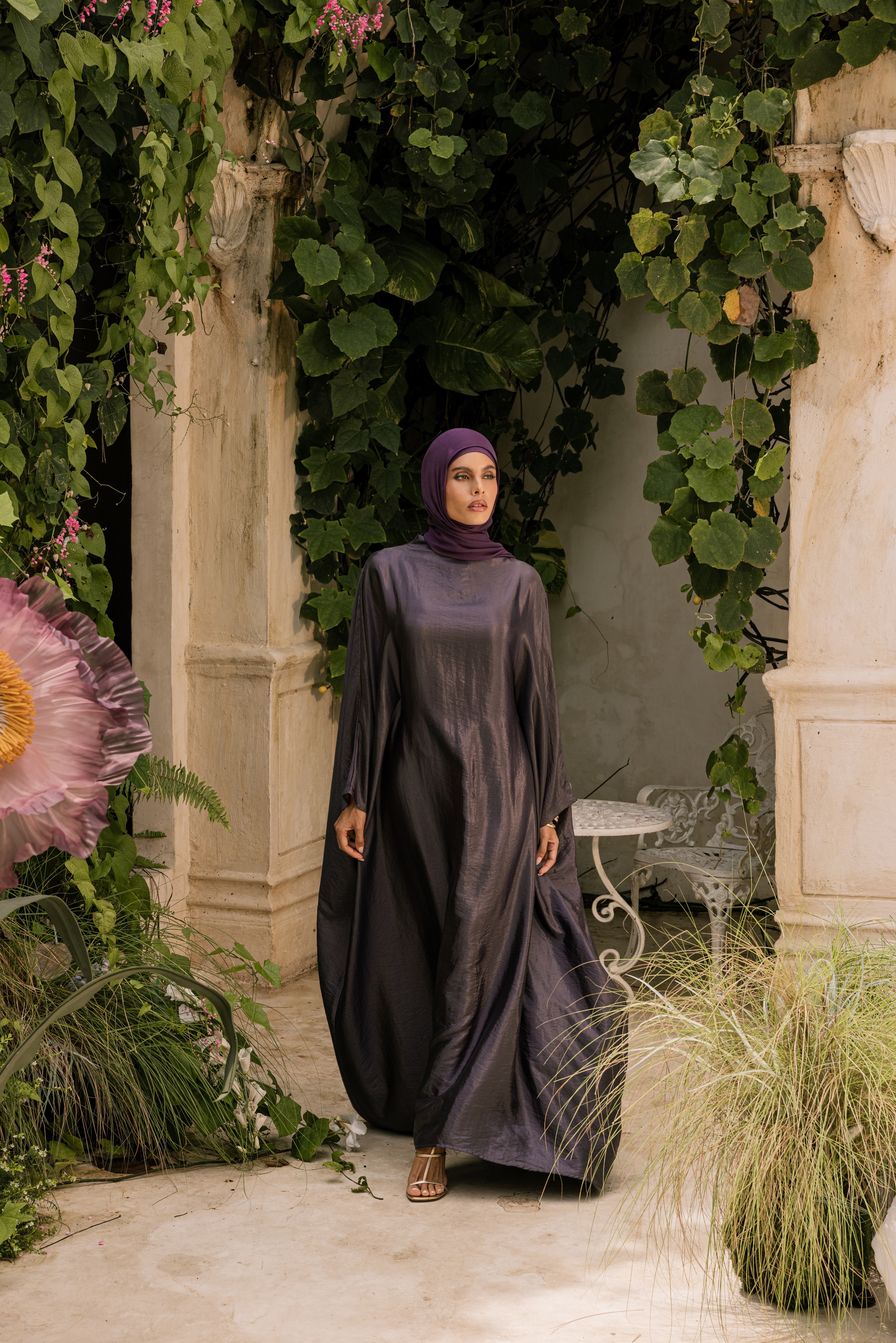Classic Butterfly Abaya - Midnight Blue