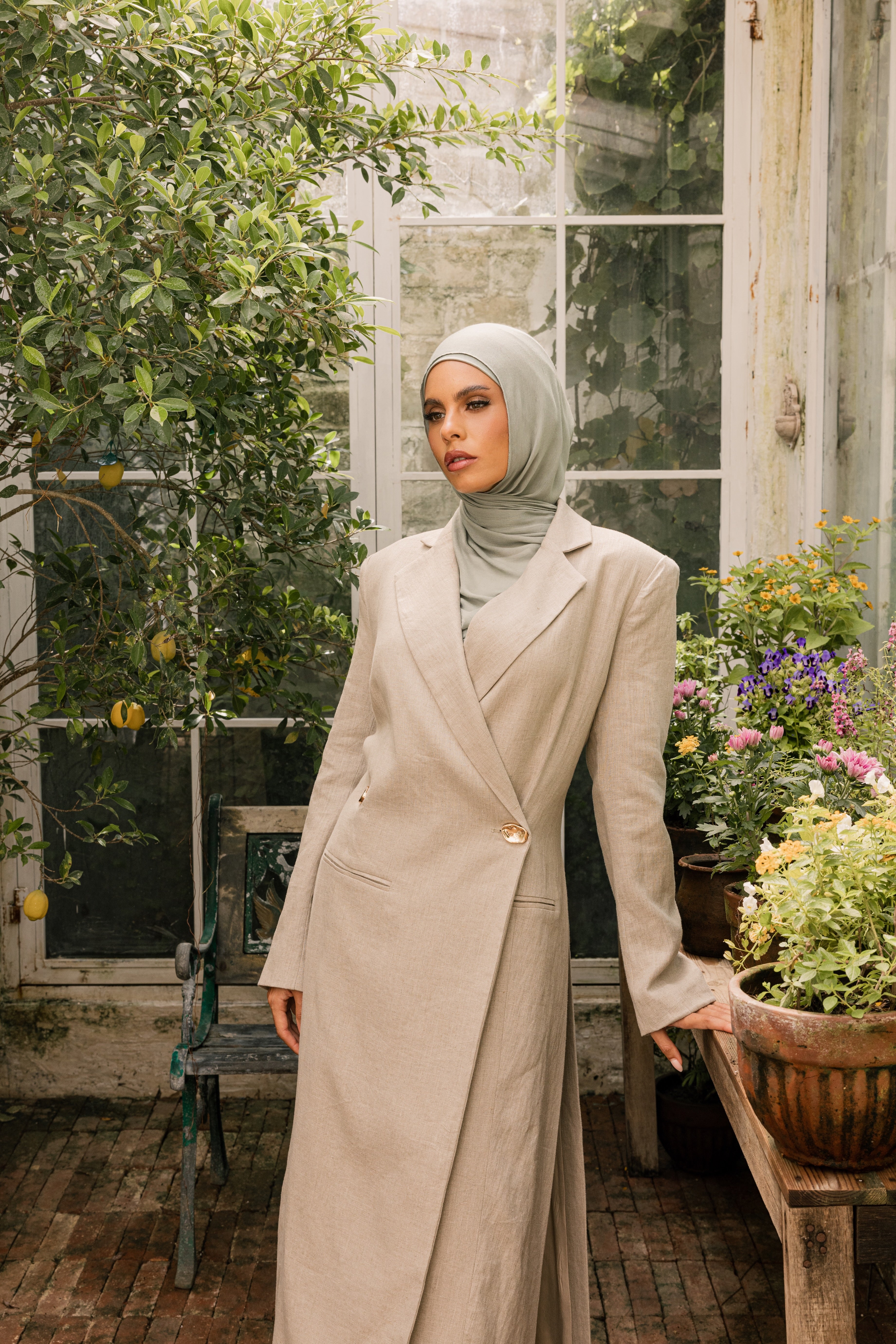 Layelle Longline Blazer - Natural