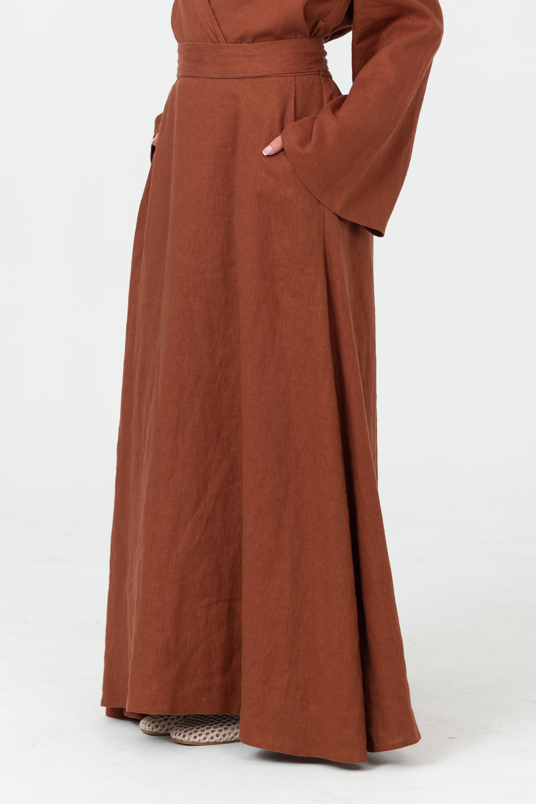 Anaya A Line Skirt - Clay