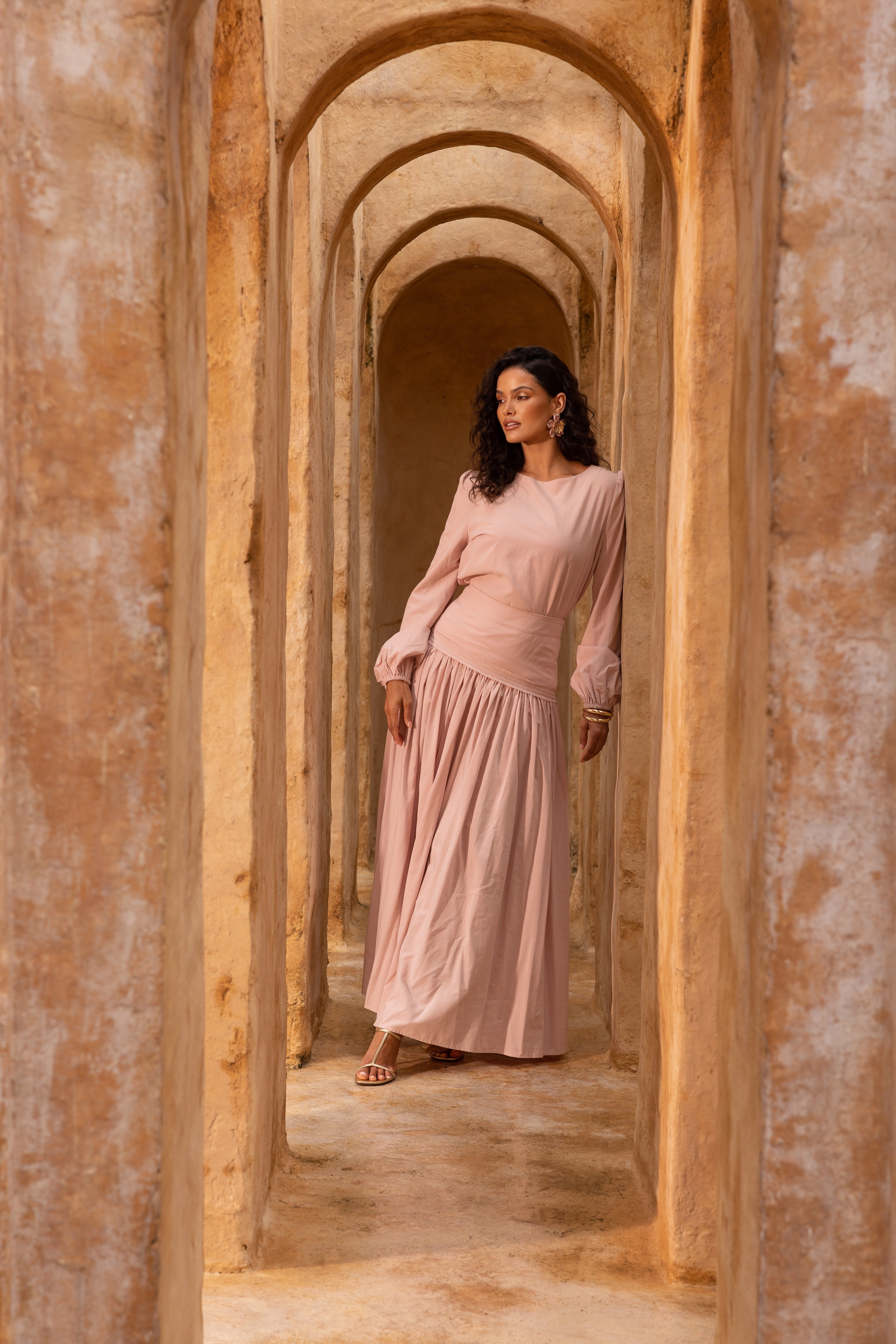 Adriana Maxi Skirt - Dusty Pink