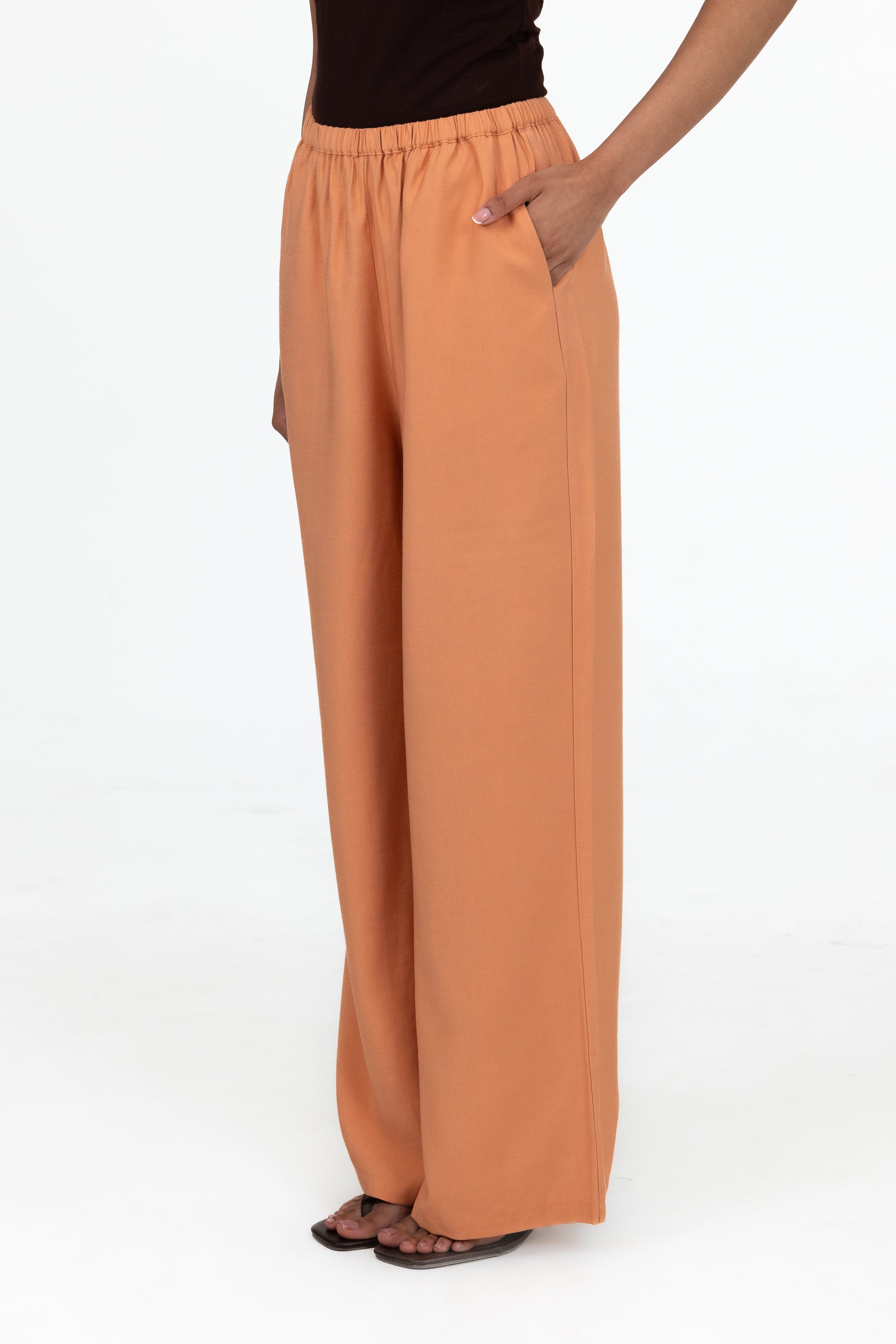 Nadira Co Ord Linen Pant - Muted Orange