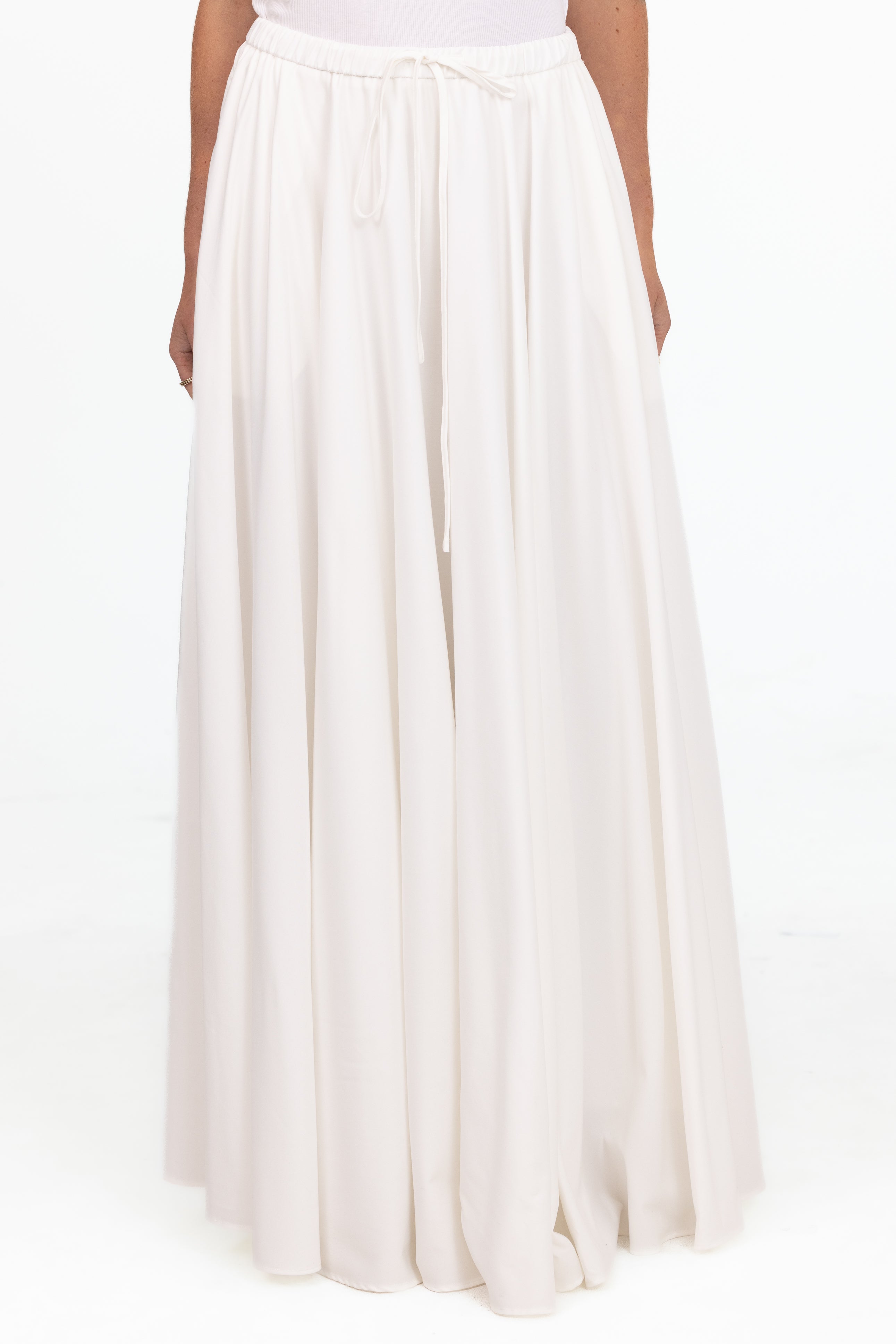 Azrina Drawstring Skirt - White