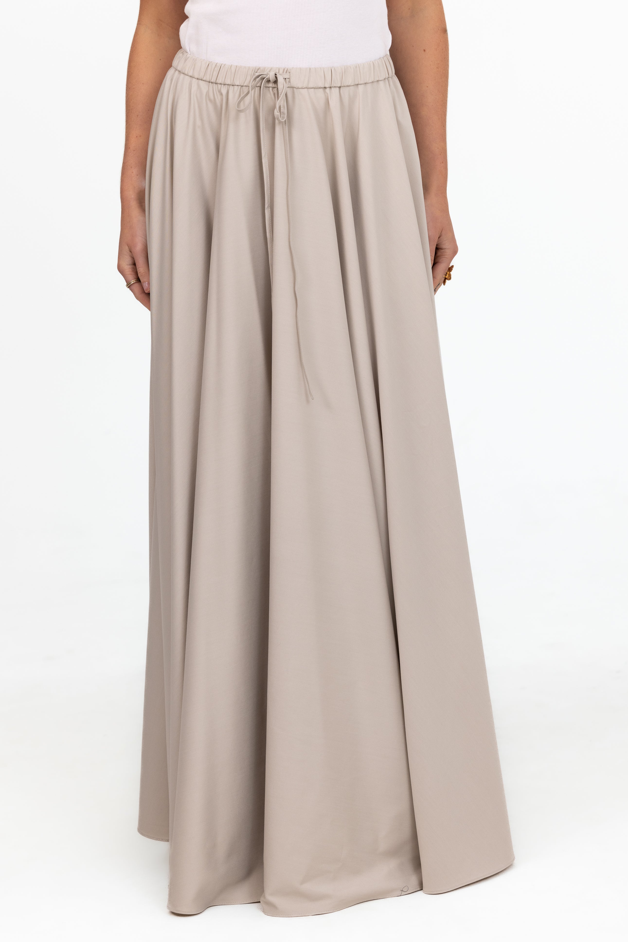 Azrina Drawstring Skirt - Beige