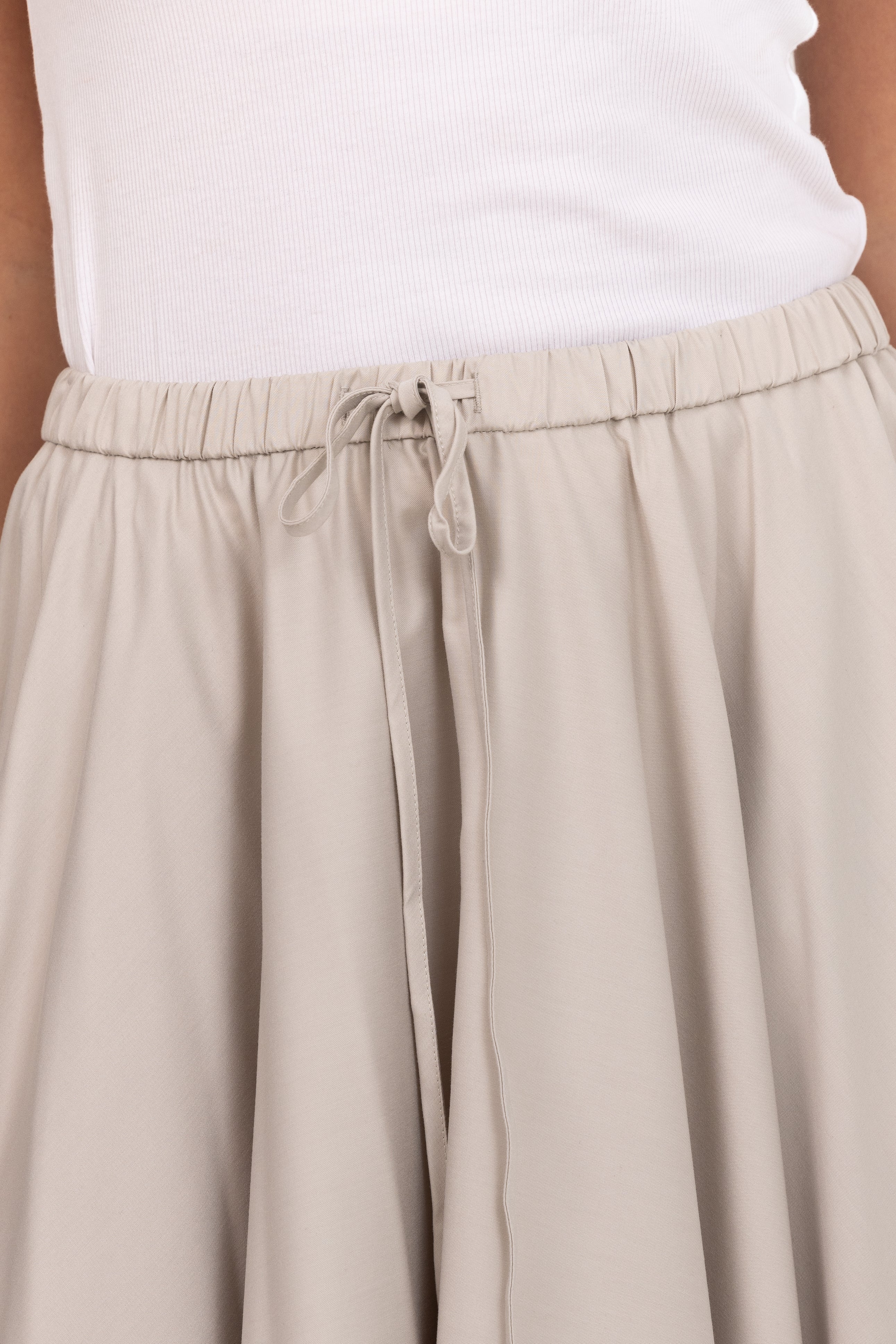 Azrina Drawstring Skirt - Beige