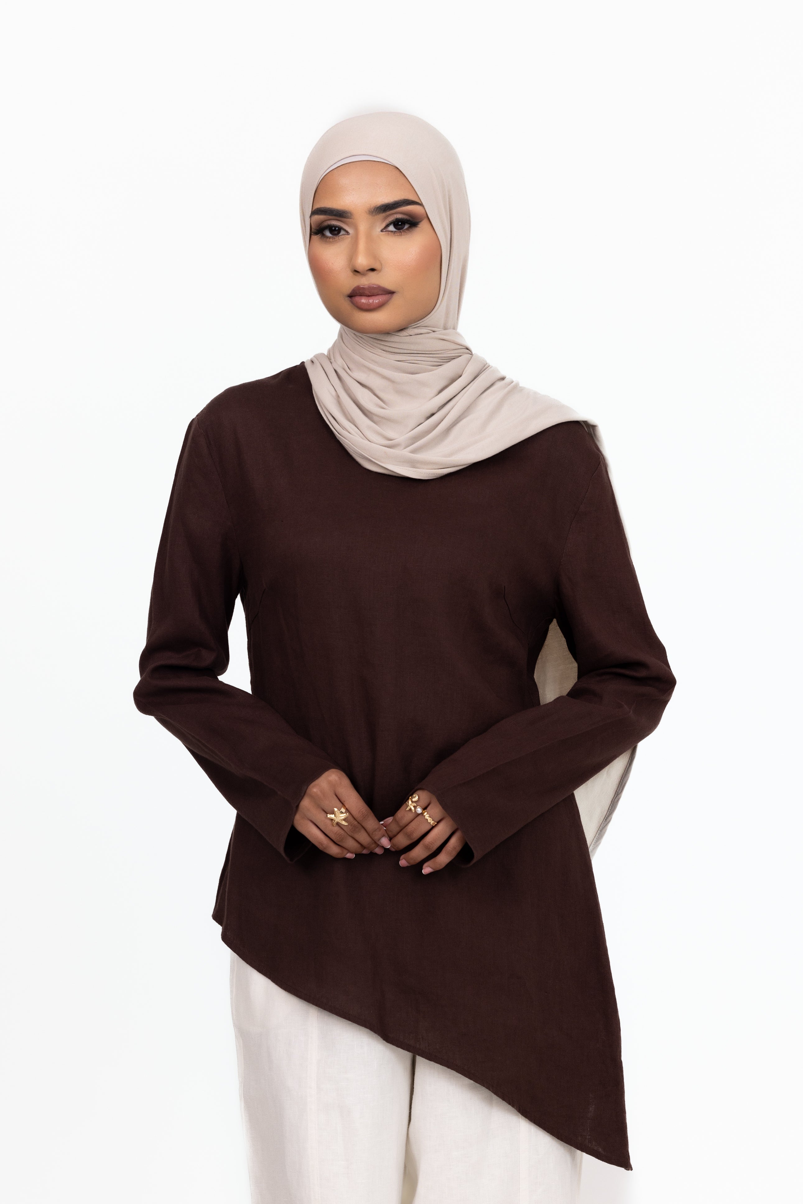 Anaya Asymmetric Top - Chocolate
