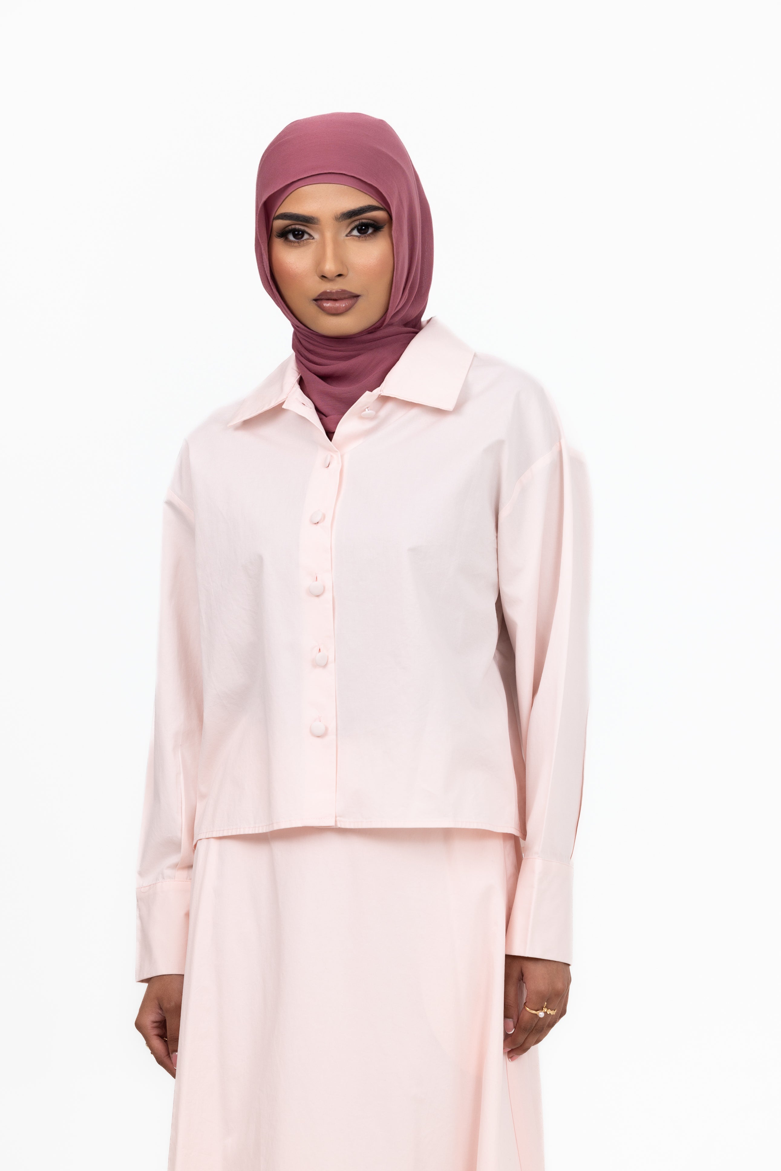 Sydney Button Up Shirt - Petal Pink