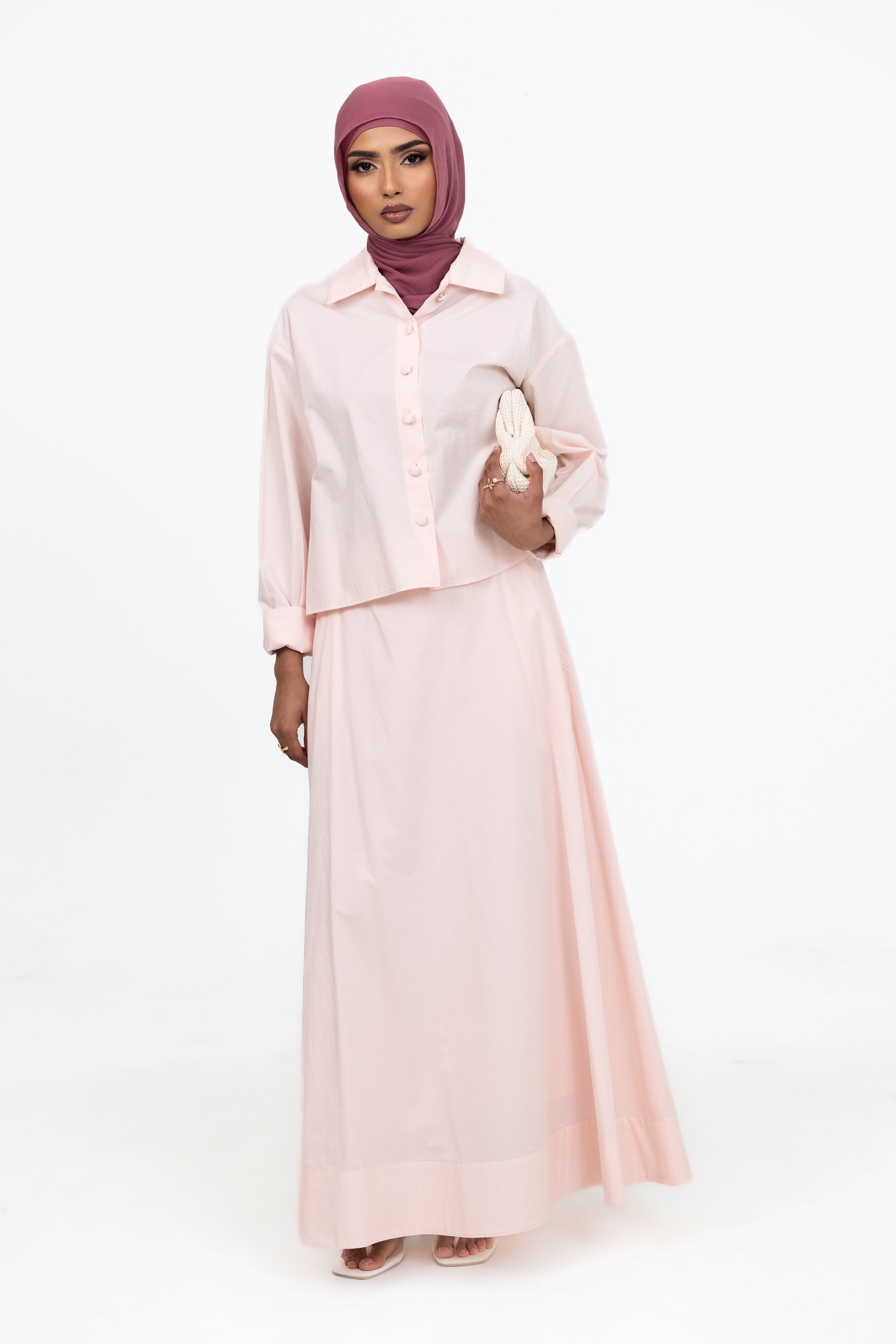 Sydney Button Up Shirt - Petal Pink