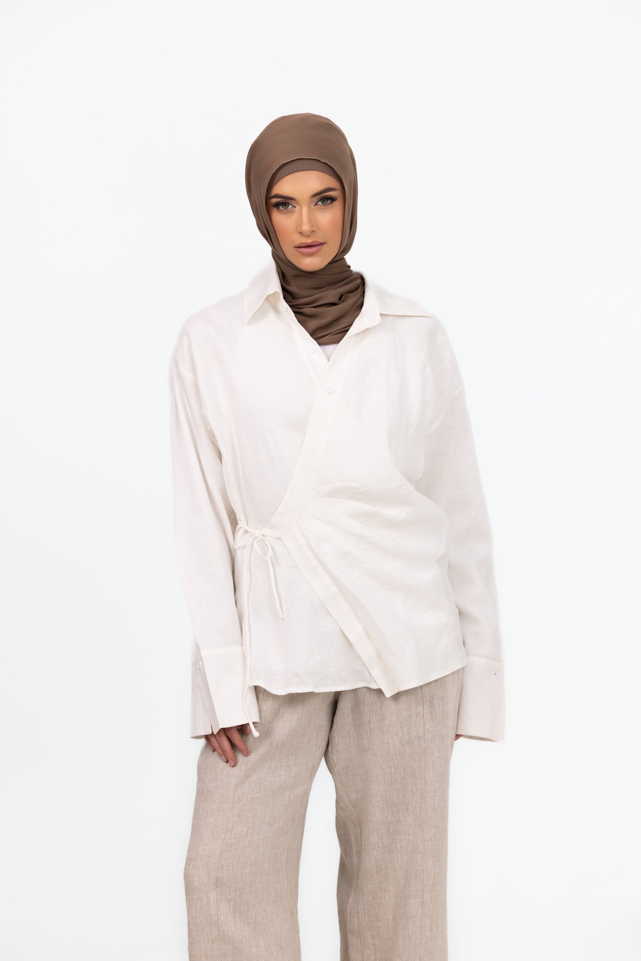 Siara Wrap Shirt - White