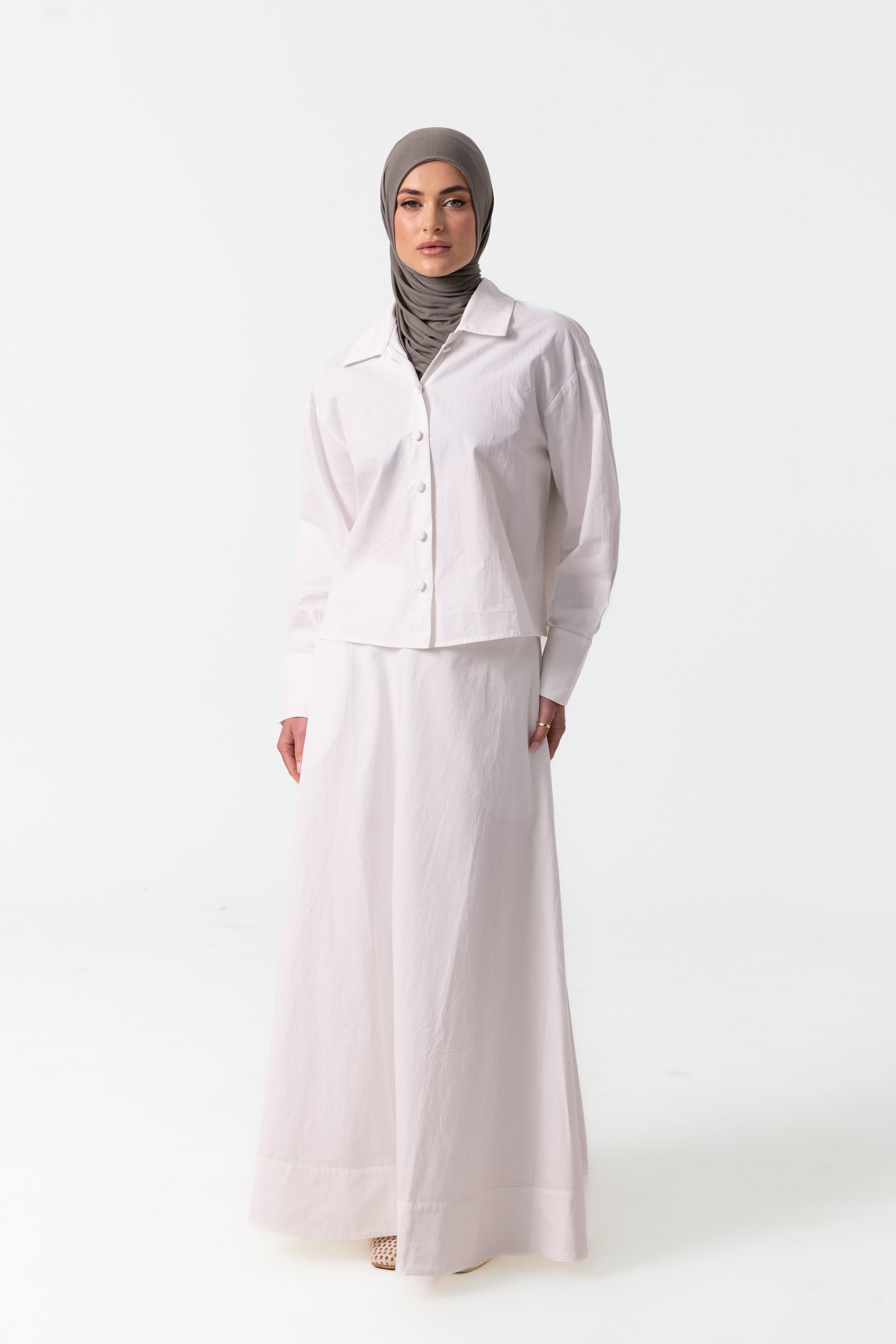 Sydney A Line Skirt - White