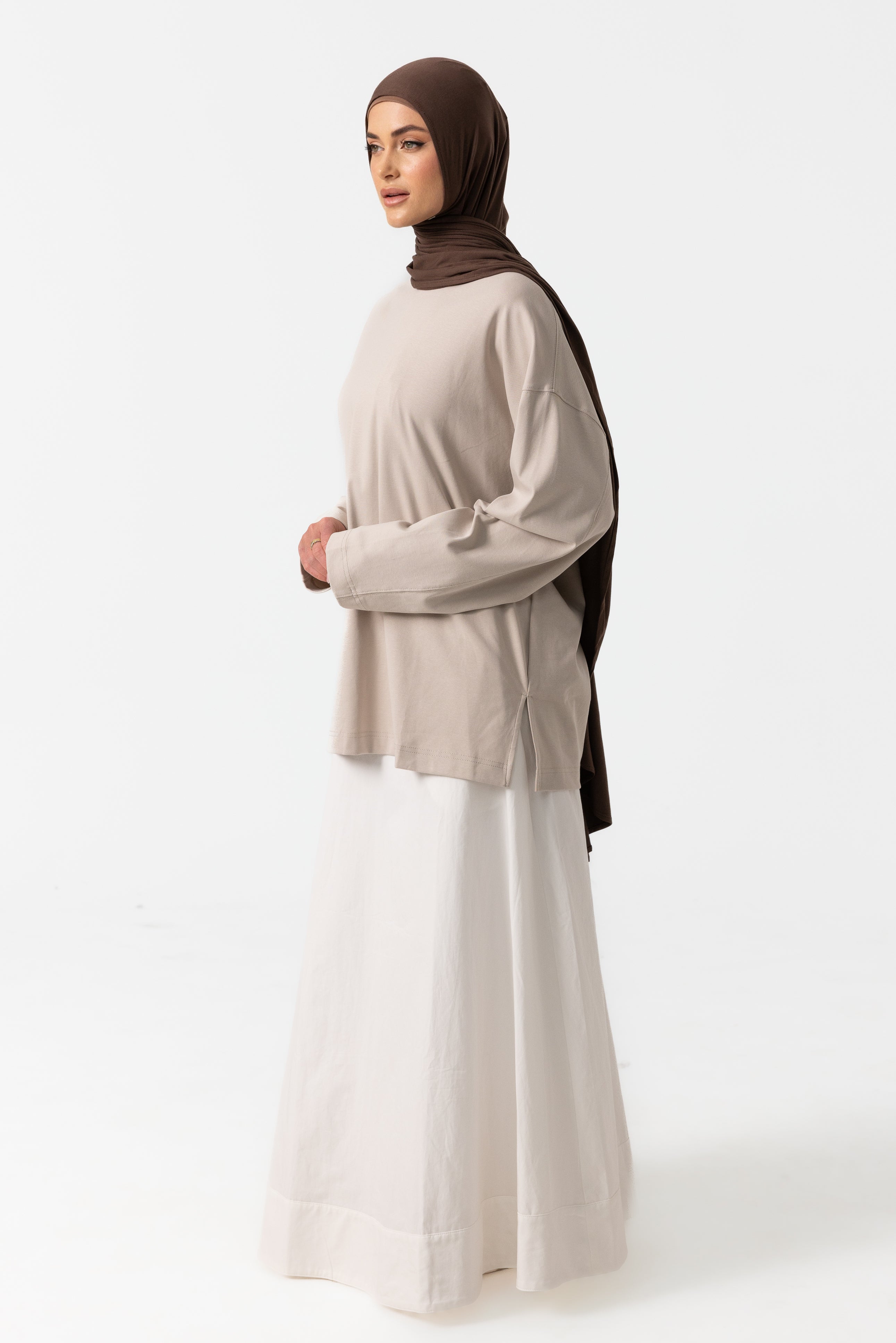 Everyday Relaxed Top - Taupe