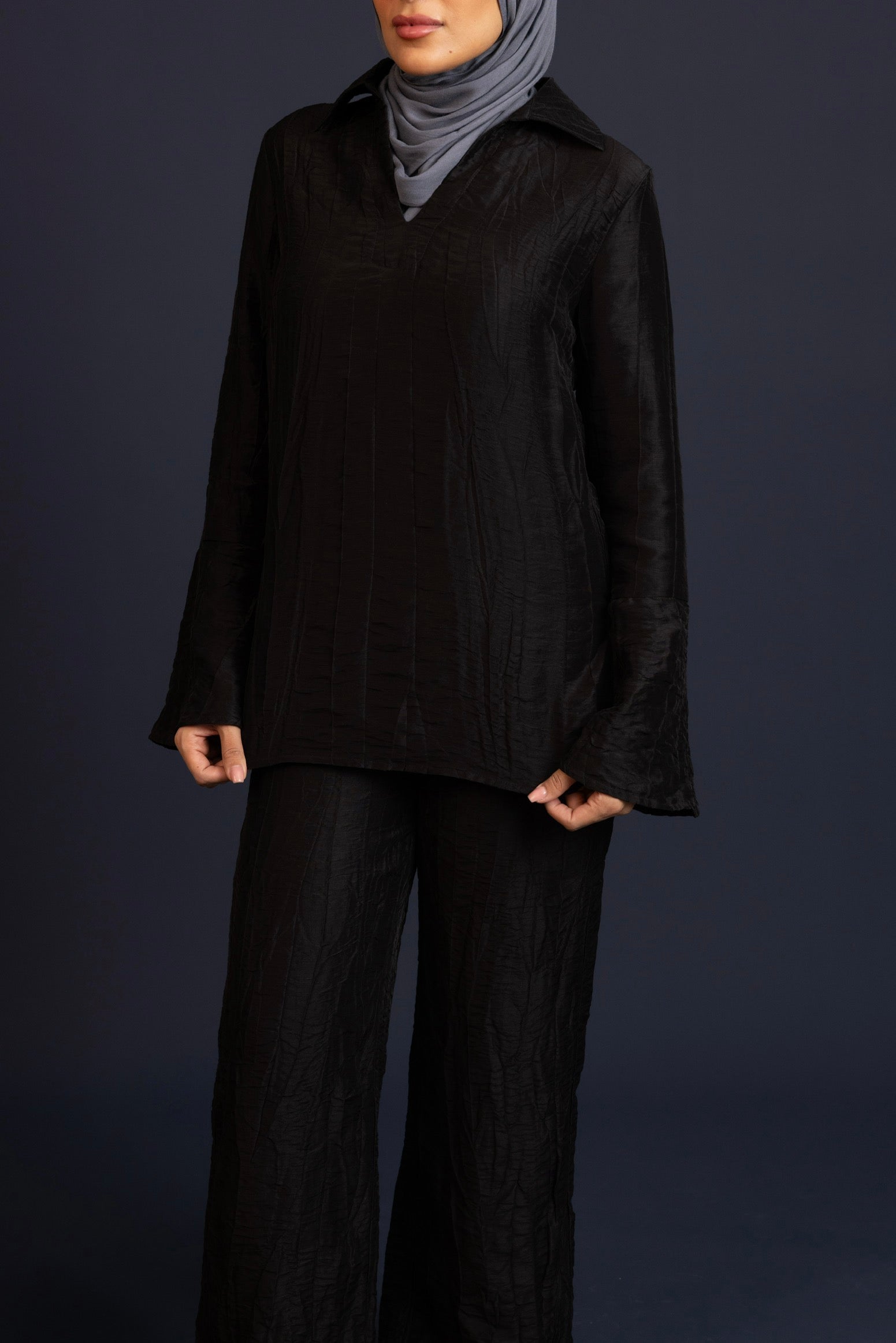 Nova Bell Sleeve Tunic - Black