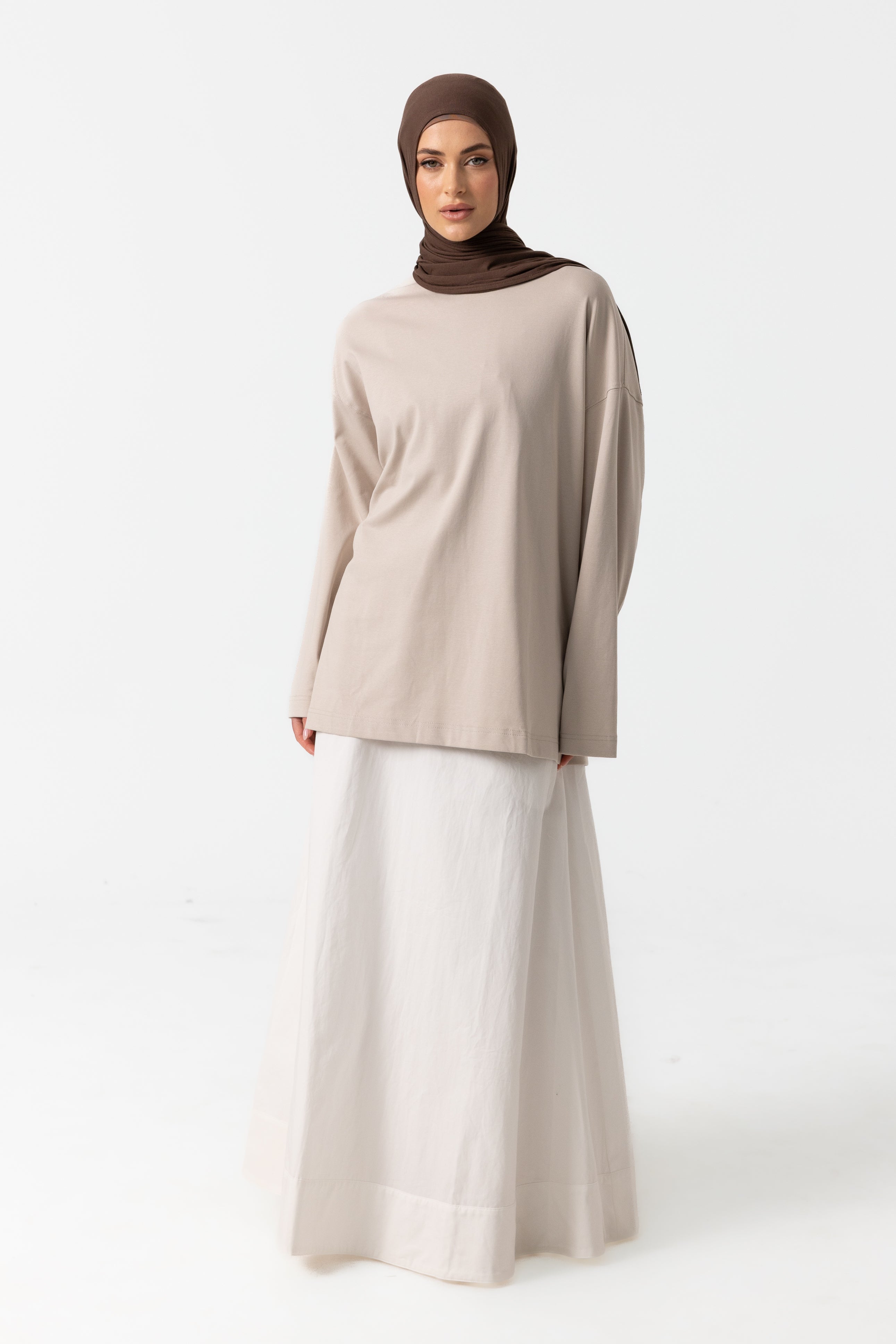 Everyday Relaxed Top - Taupe