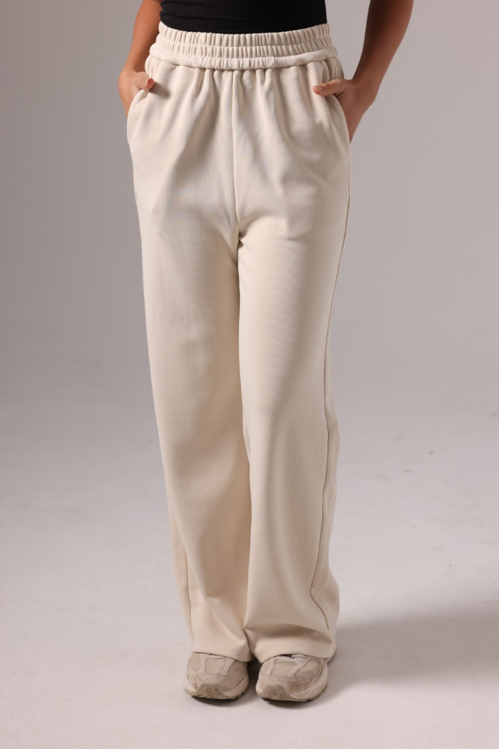 Ribbed Pants - Beige