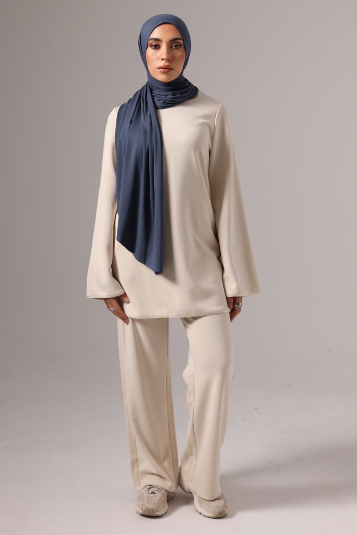 Ribbed Tunic - Beige