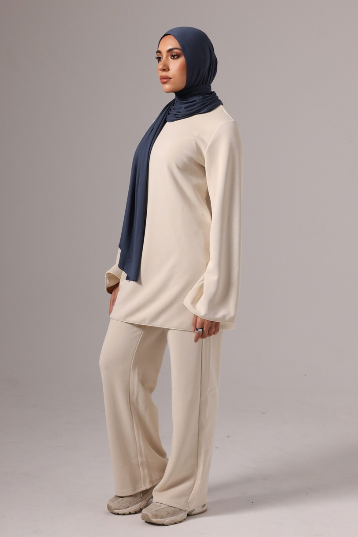 Ribbed Tunic - Beige