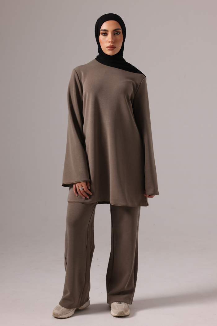 Ribbed Tunic - Taupe