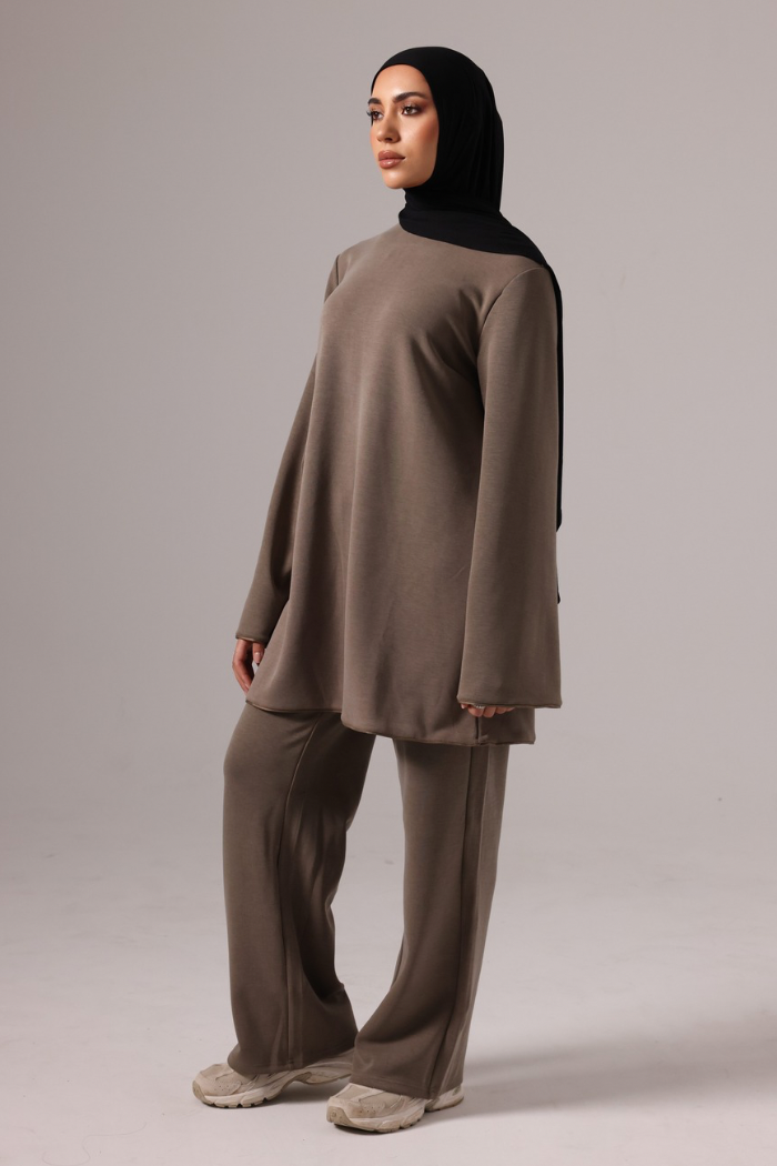 Ribbed Tunic - Taupe