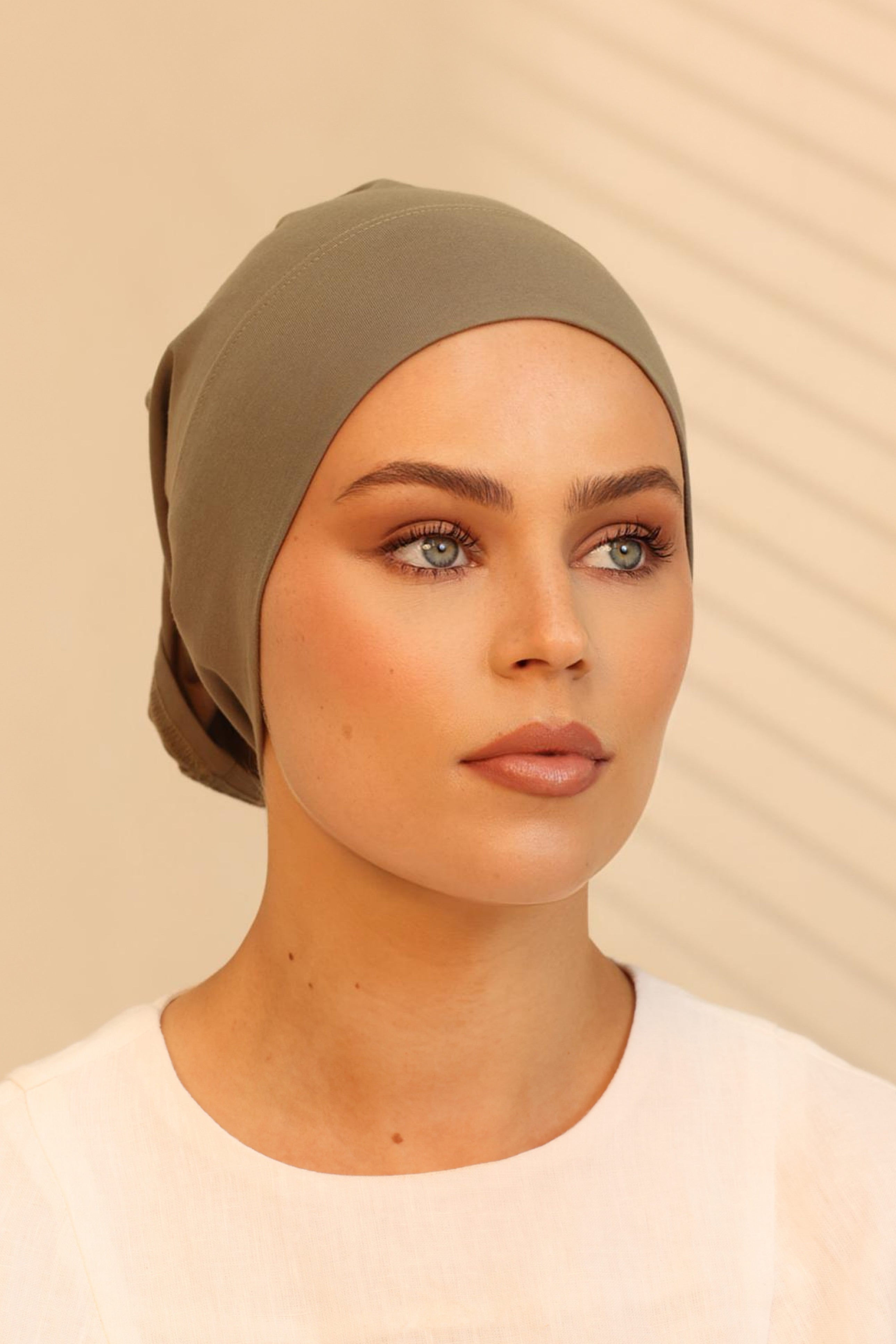 Double Stitched Modal Hijab Set - Warm Lead