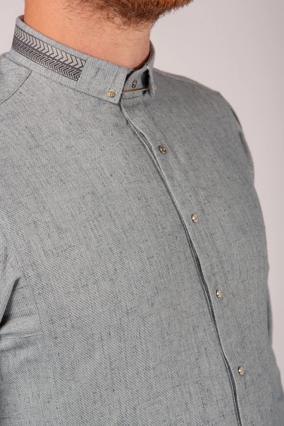 Men's Lawung Thobe - Light Grey