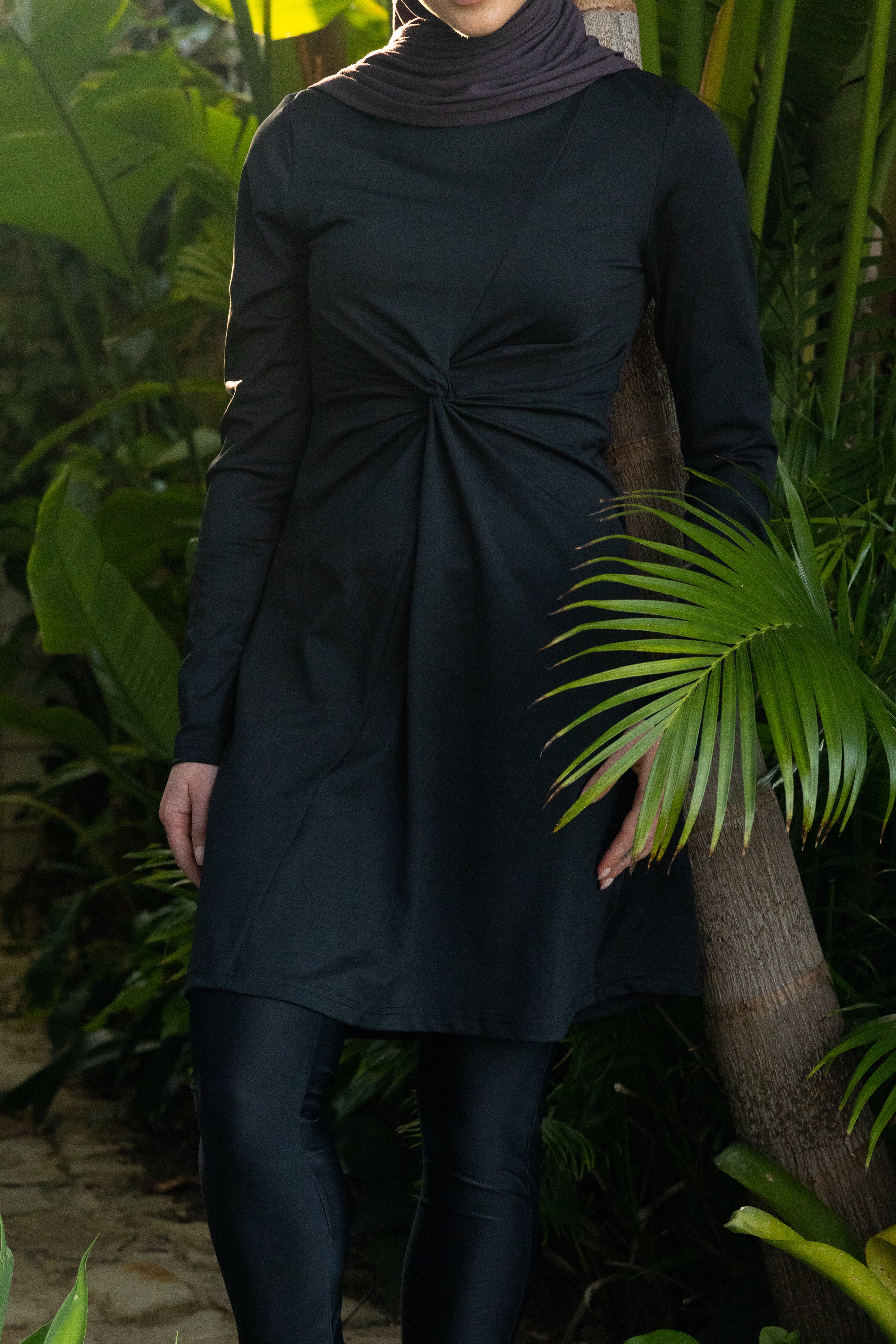 Aleppo Swim Twist Tunic - Black