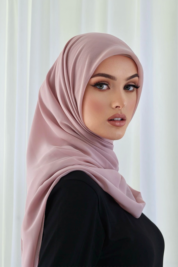 Chiffon Square Hijab - 140 Pink