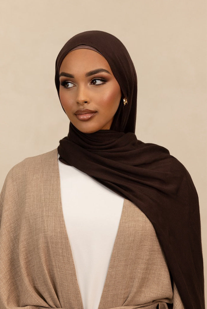 Premium Viscose Hijab - Turkish Coffee