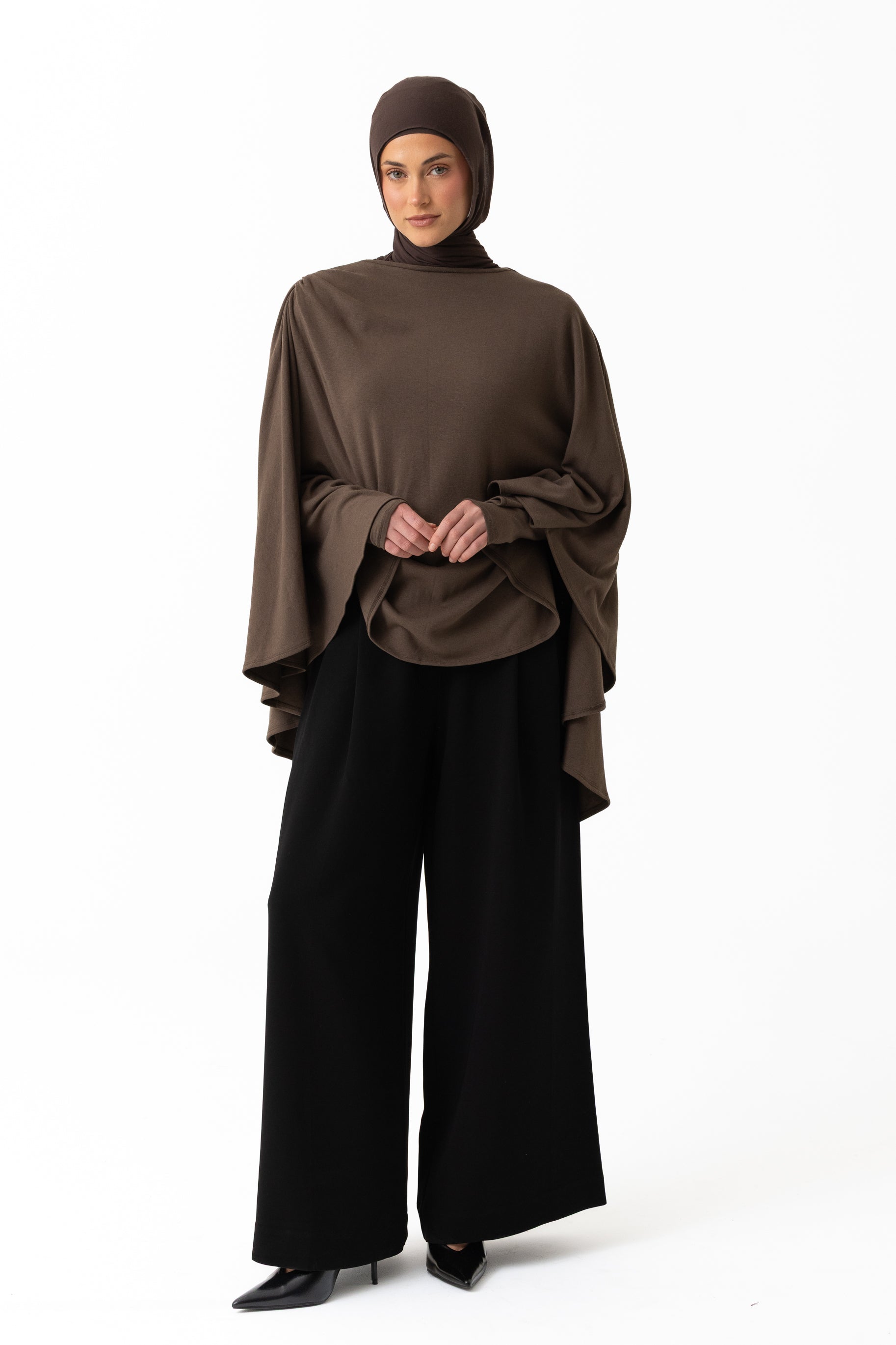 Jersey Cape Set - Cocoa