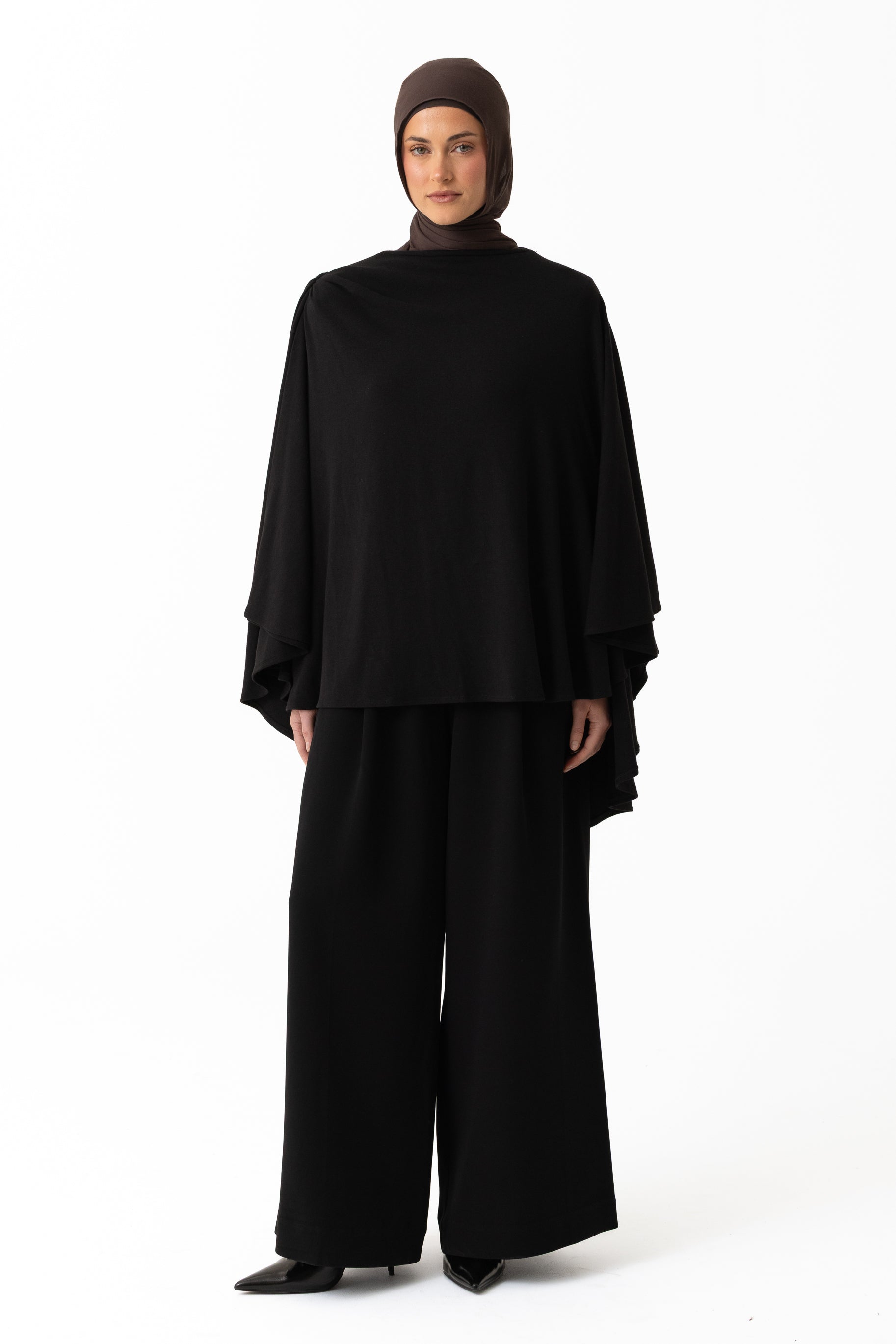 Jersey Cape Set - Black