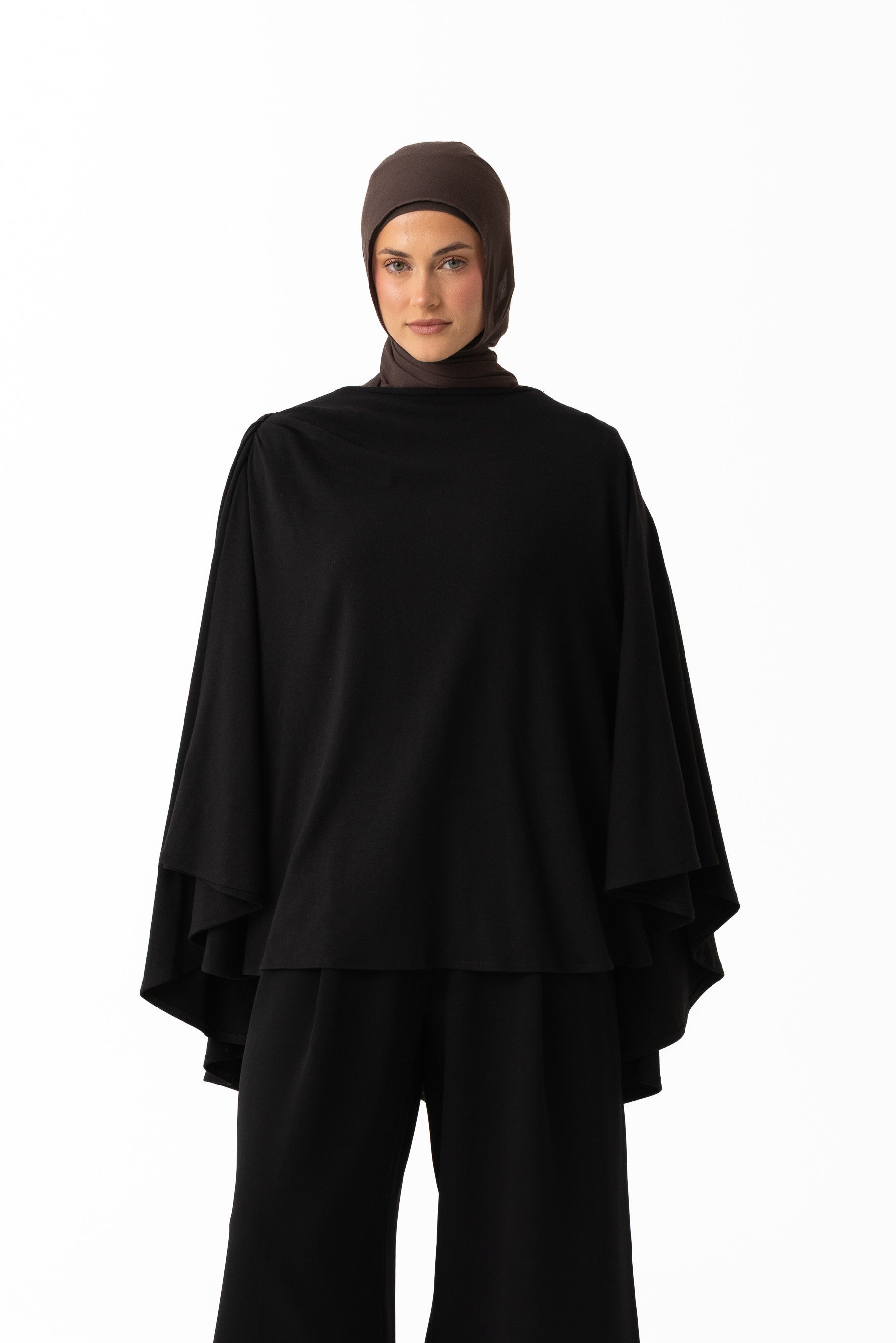 Jersey Cape Set - Black