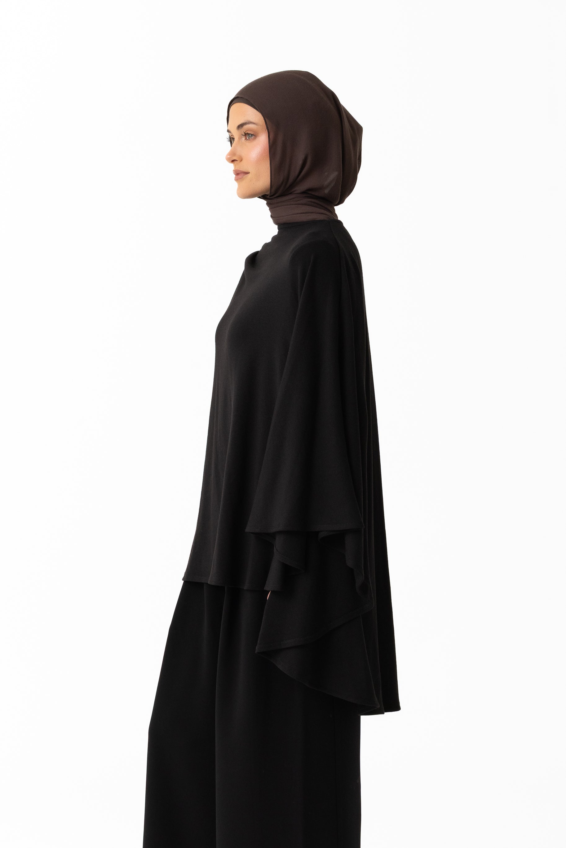 Jersey Cape Set - Black