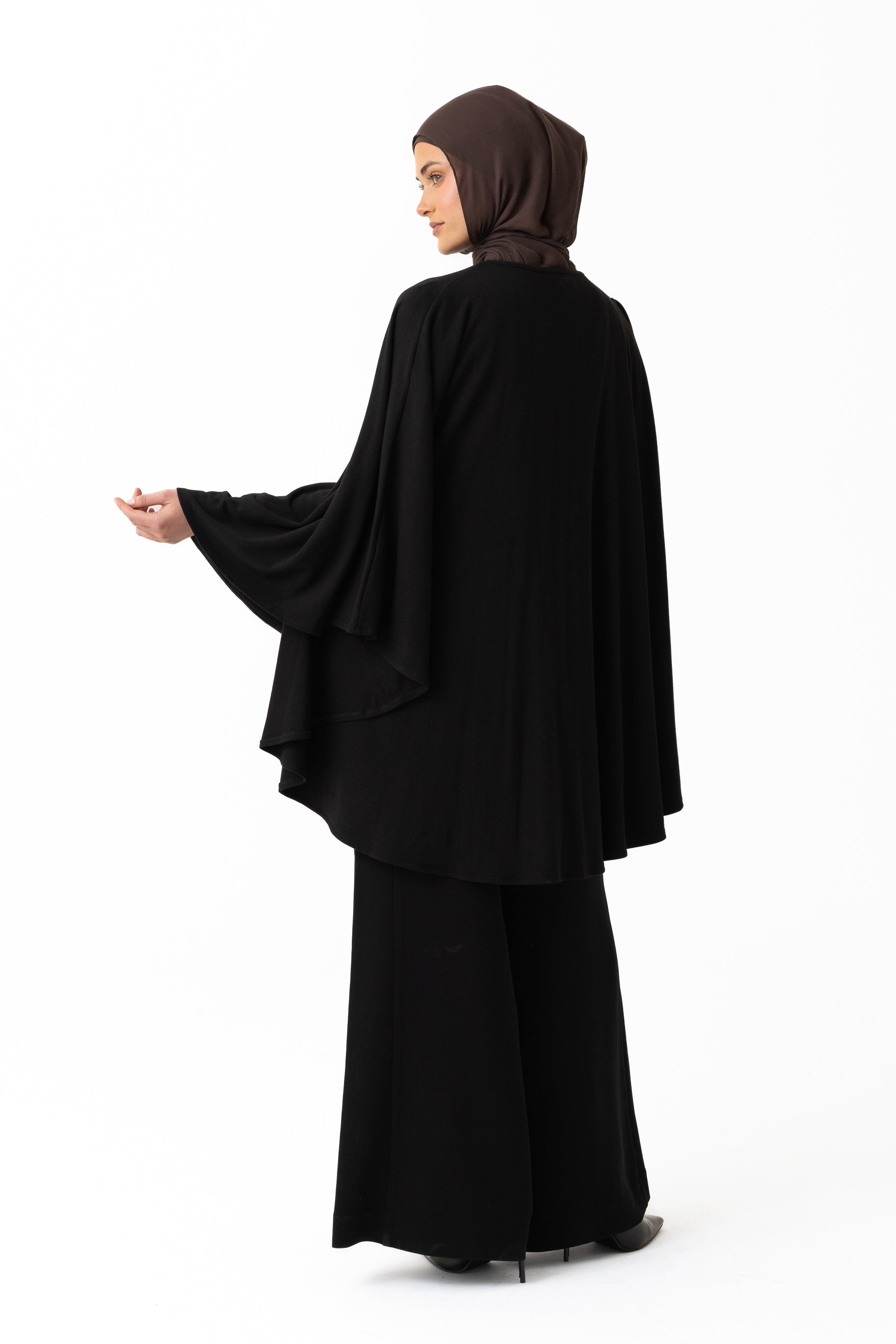 Jersey Cape Set - Black