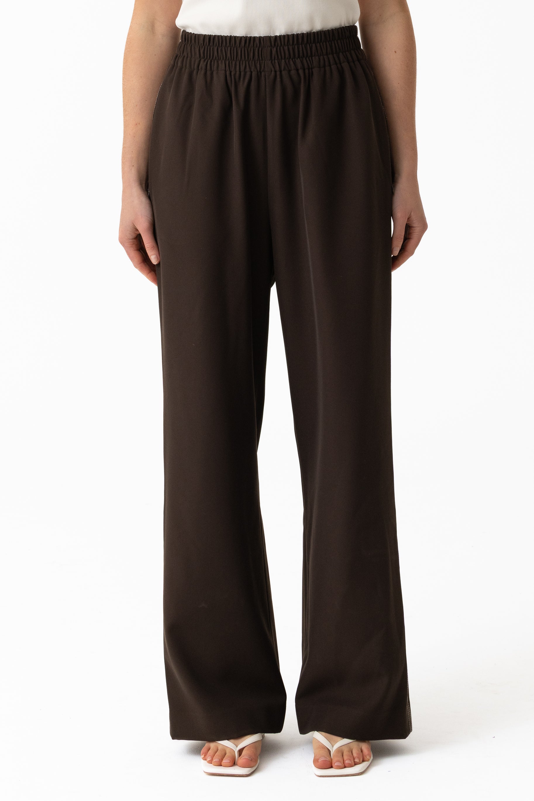 Staple Wide Leg Pants - Dark Espresso