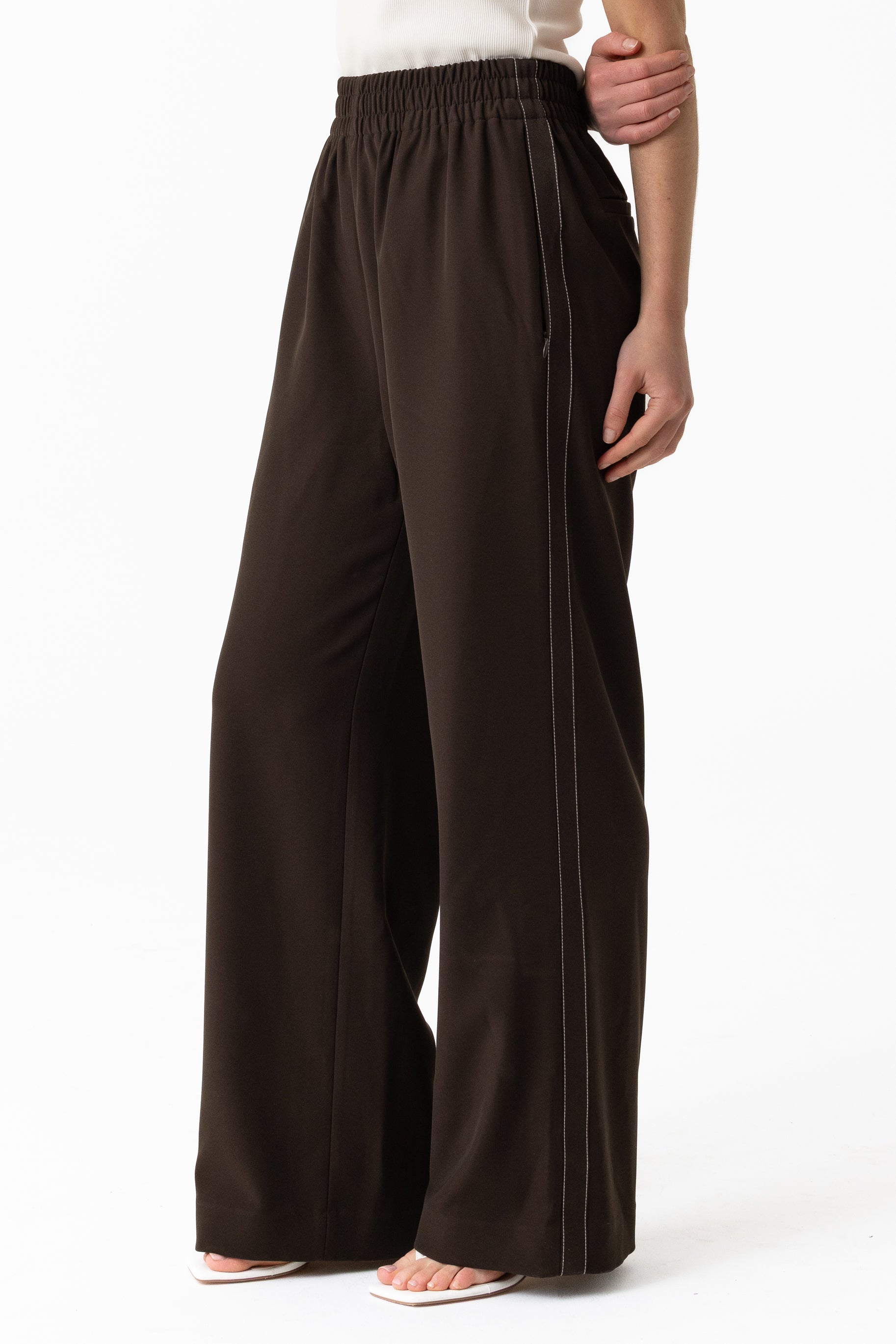 Staple Wide Leg Pants - Dark Espresso