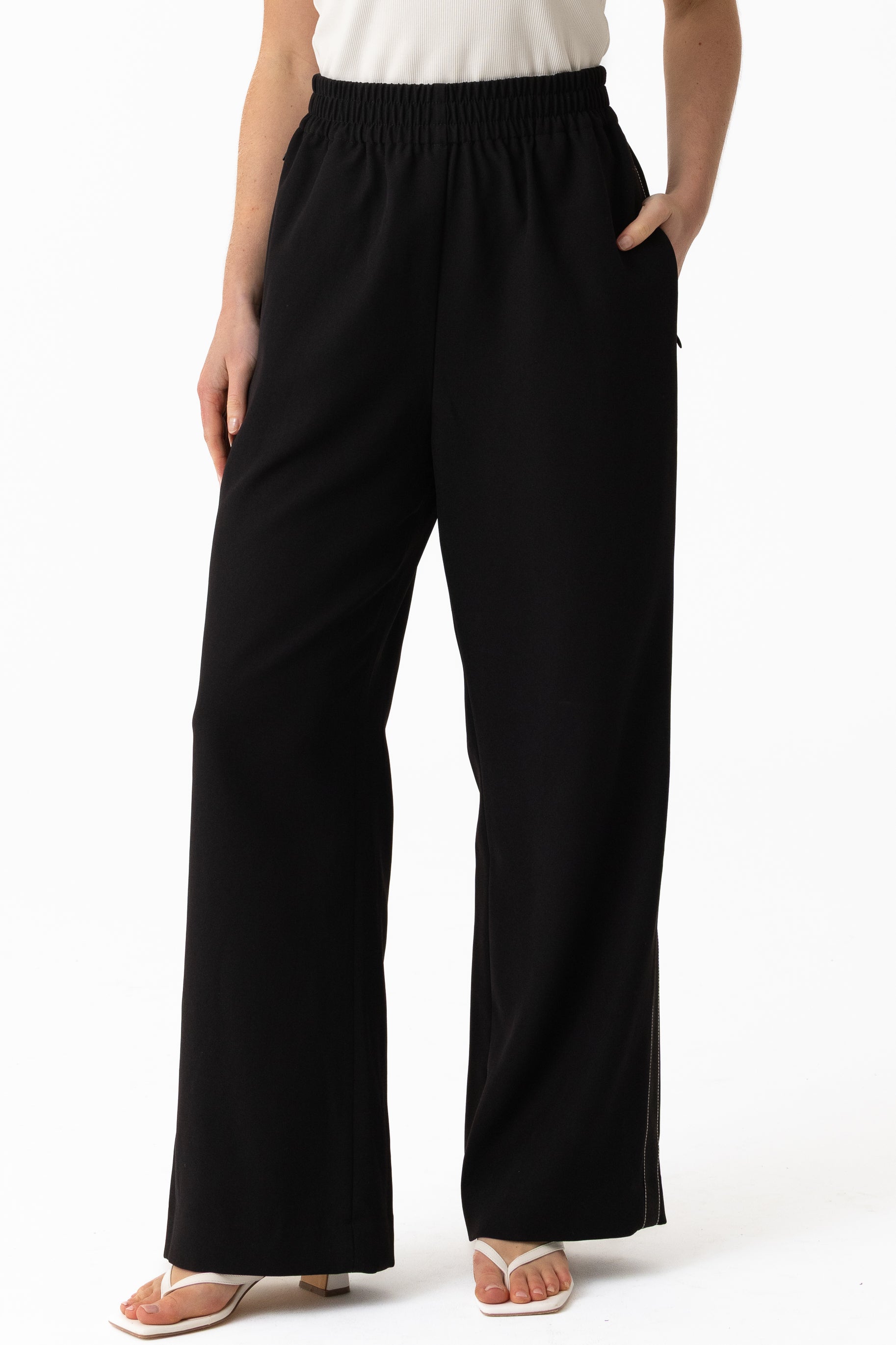 Staple Wide Leg Pants - Black