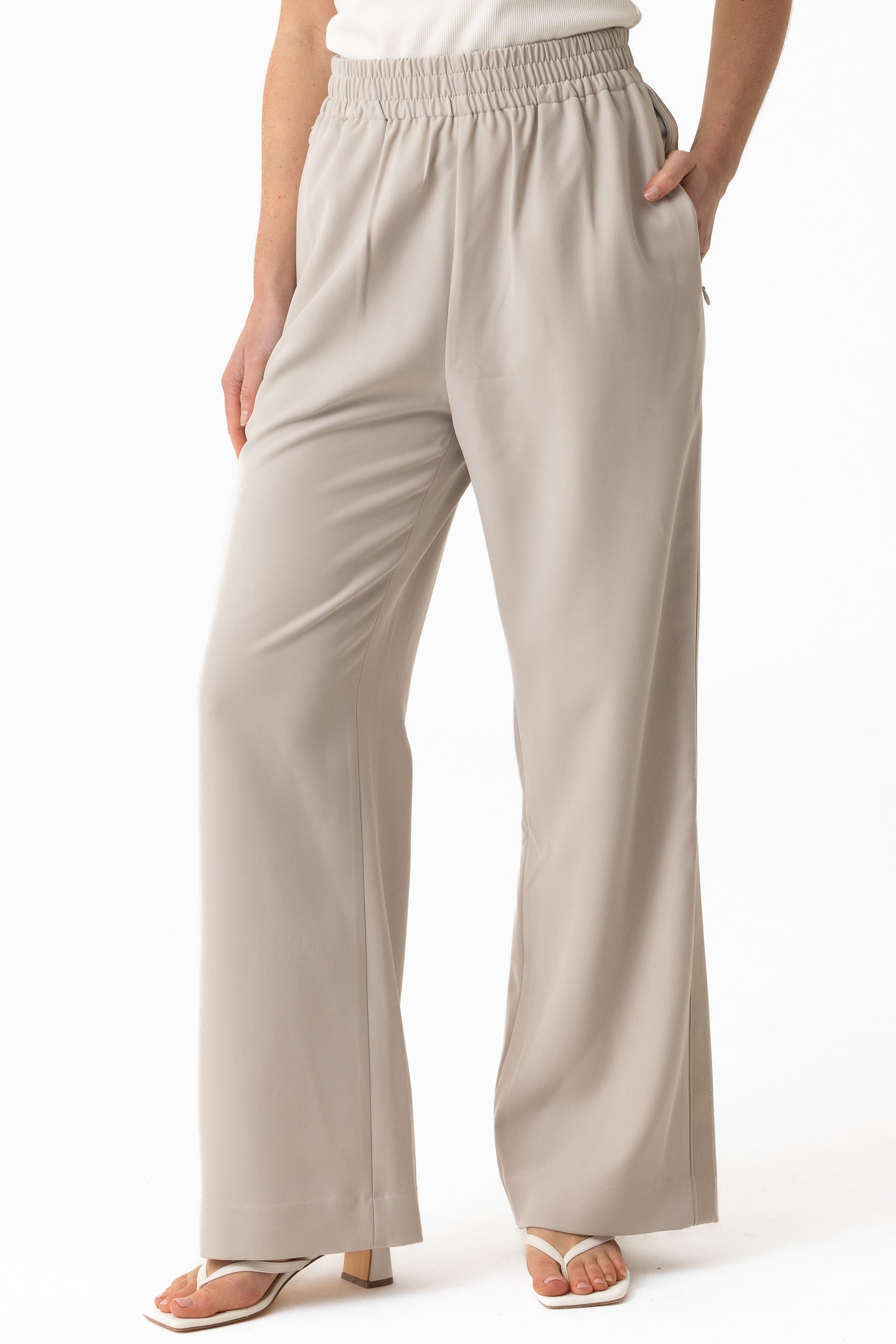 Staple Wide Leg Pants - Dove