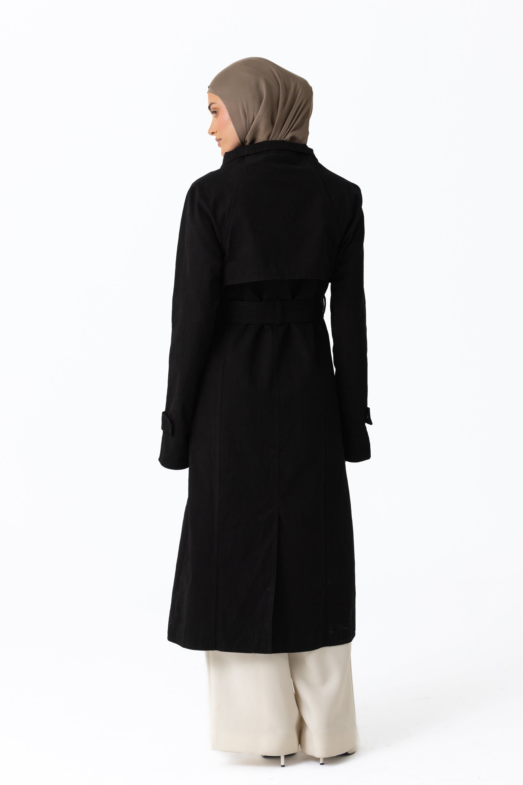 Canvas Trench Coat - Black