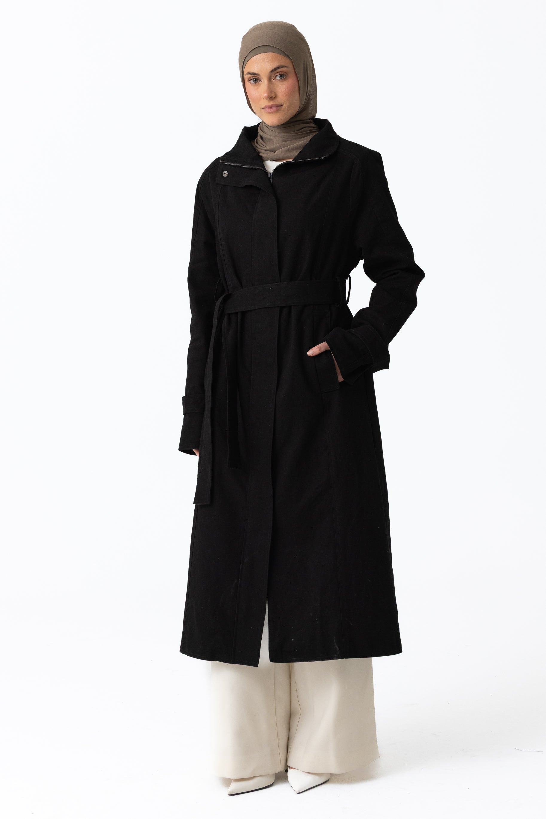 Canvas Trench Coat - Black