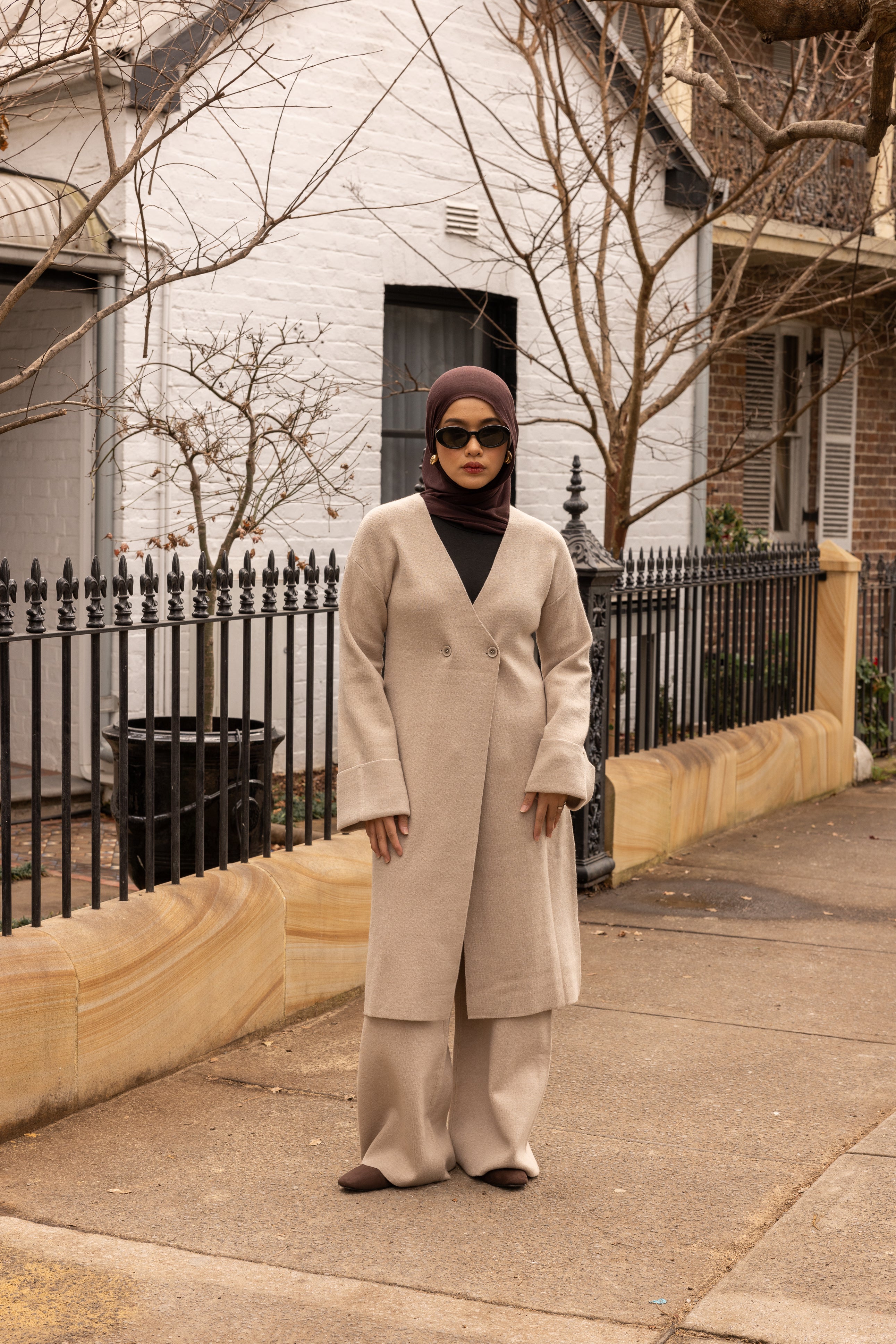 Marea Knit Longline Cardigan - Oatmeal