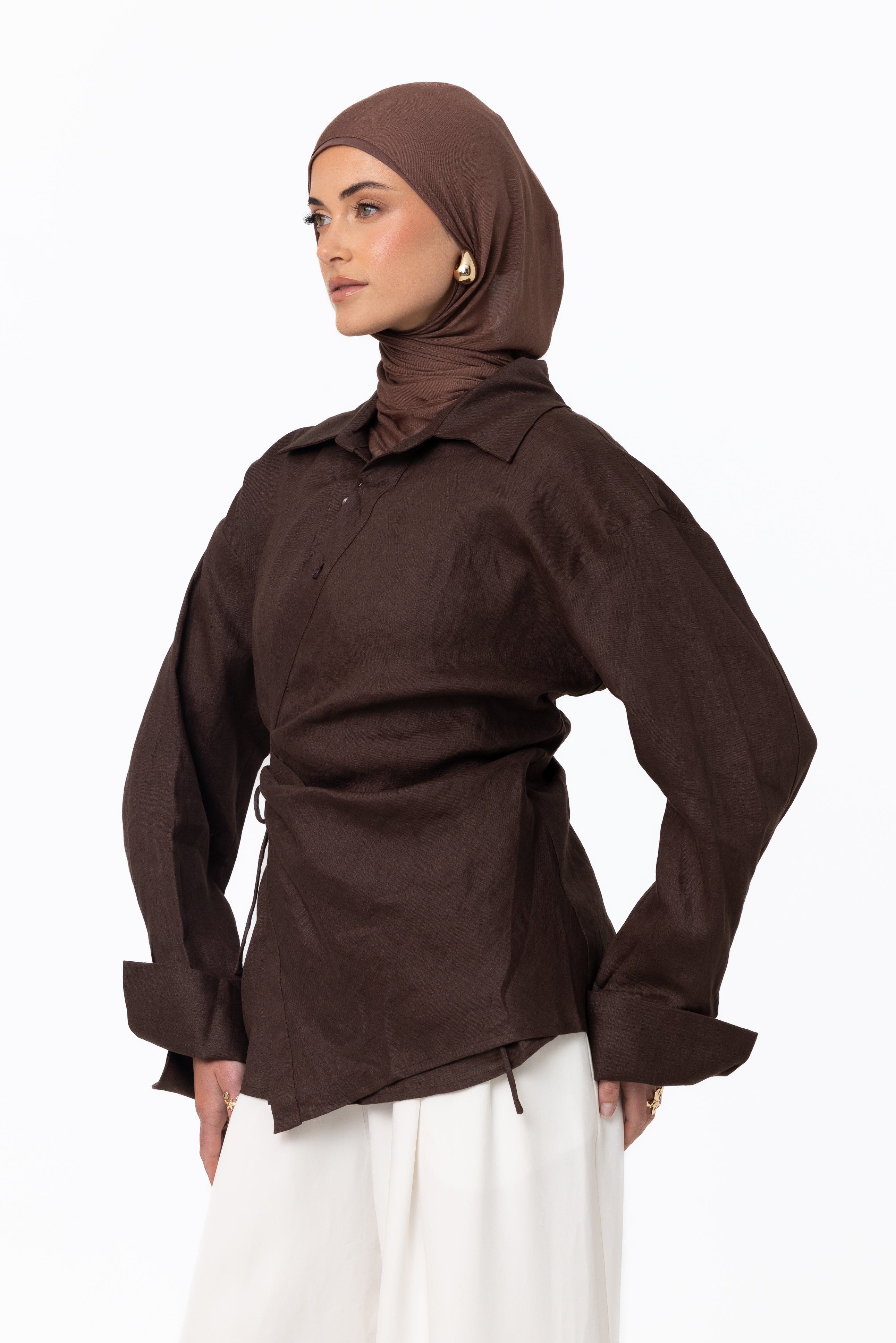 Siara Wrap Shirt - Cedar