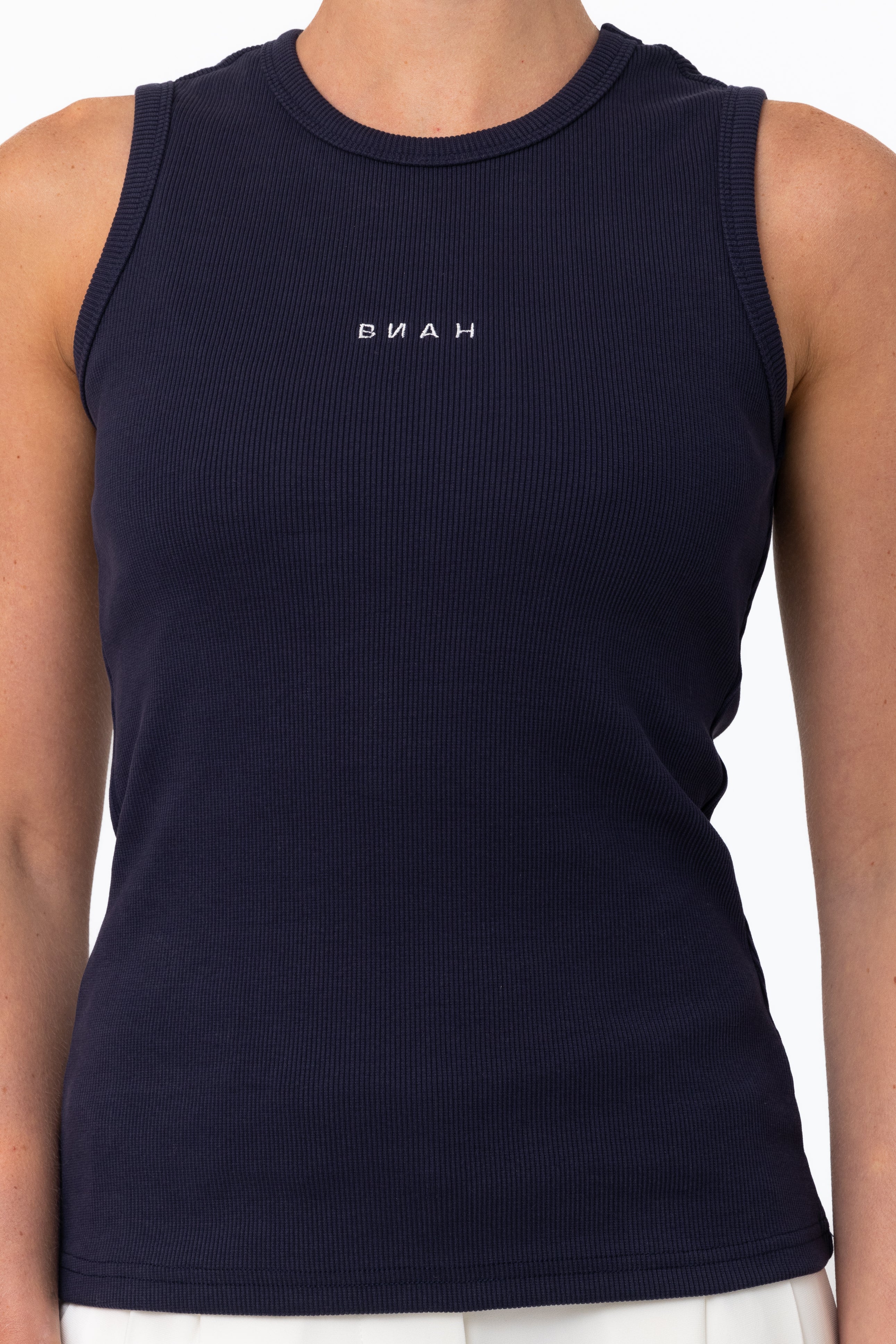 Core Ribbed Tank - Navy
