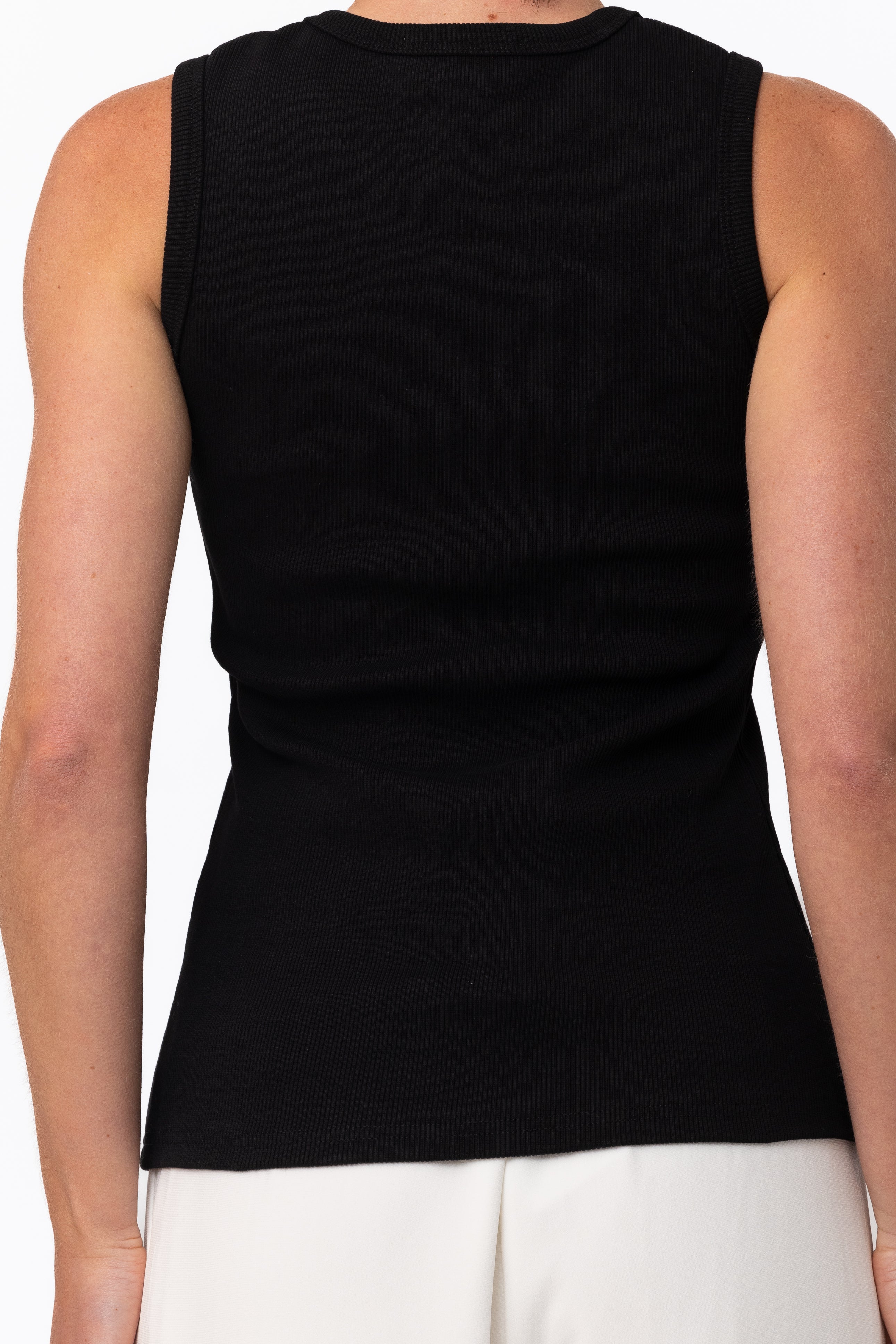 Core Ribbed Tank - Black