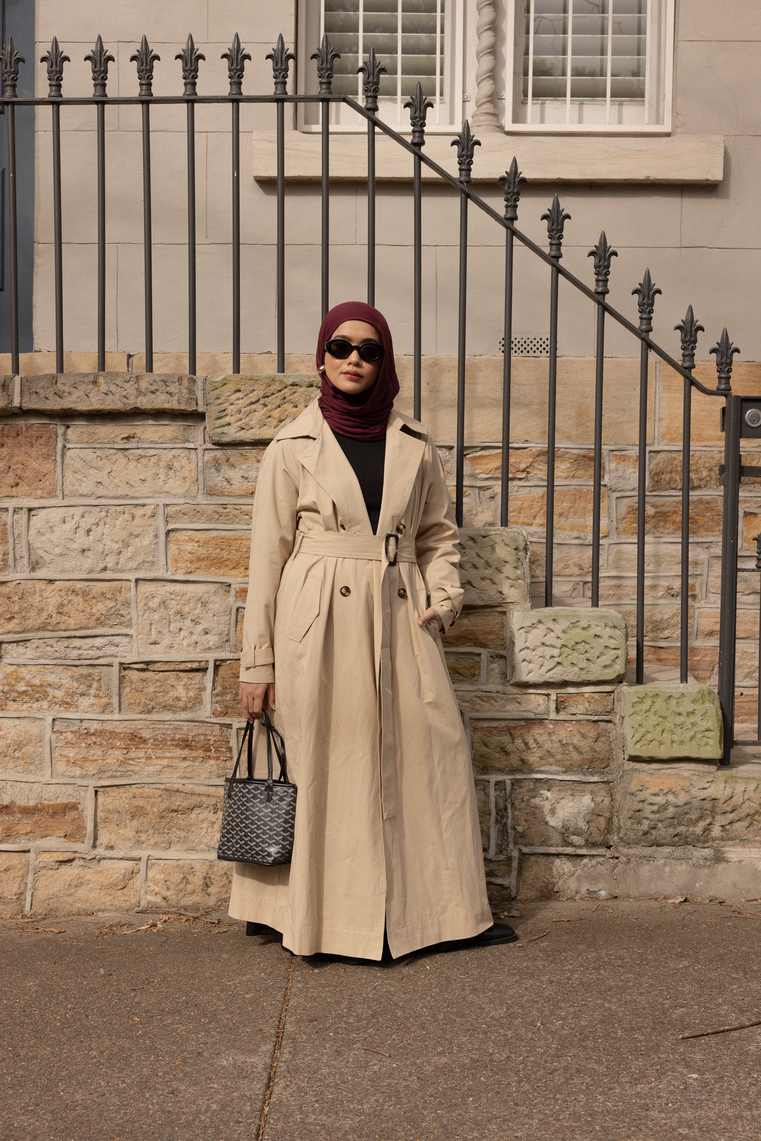 Celeste Maxi Trench Coat - Classic Beige