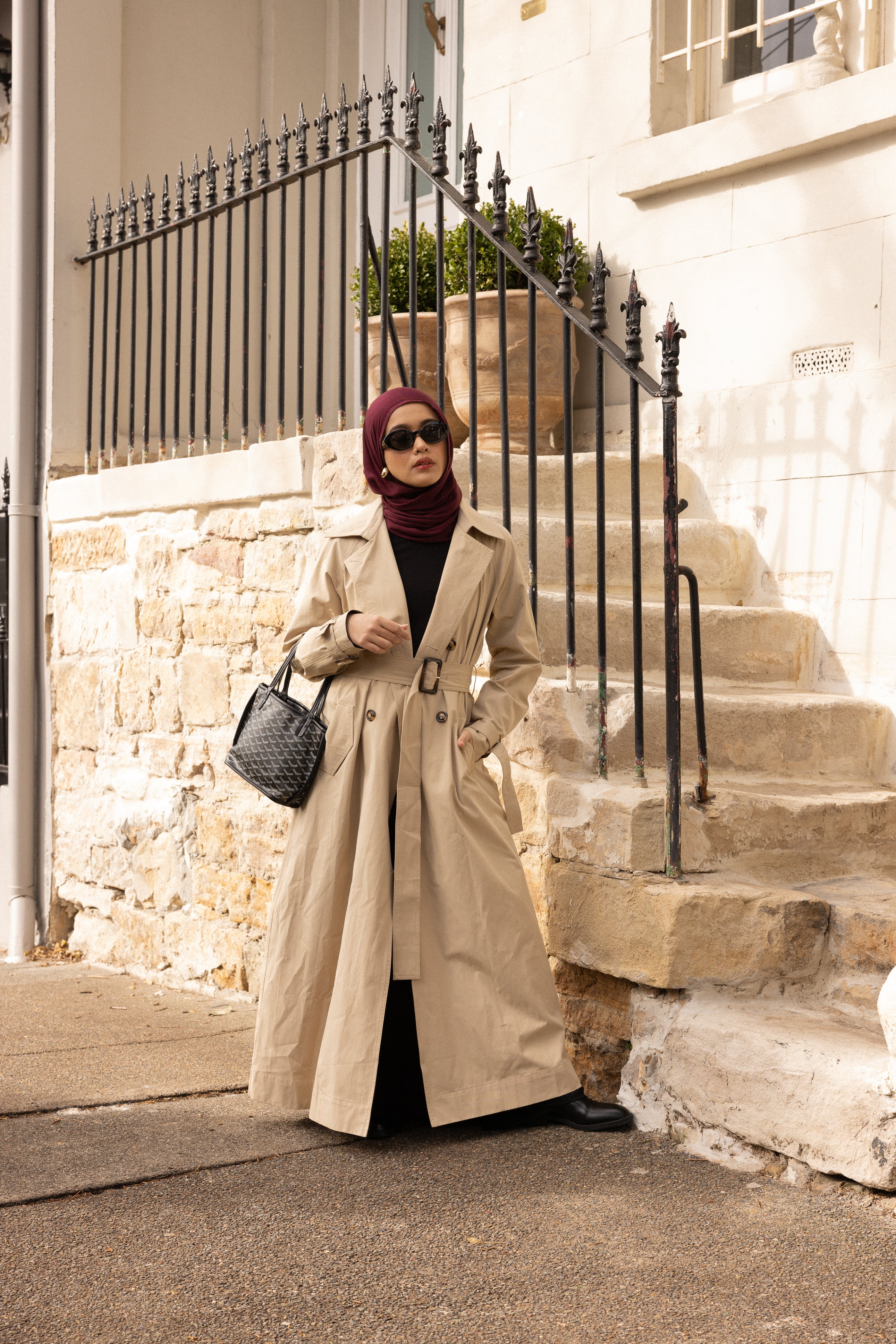 Celeste Maxi Trench Coat - Classic Beige