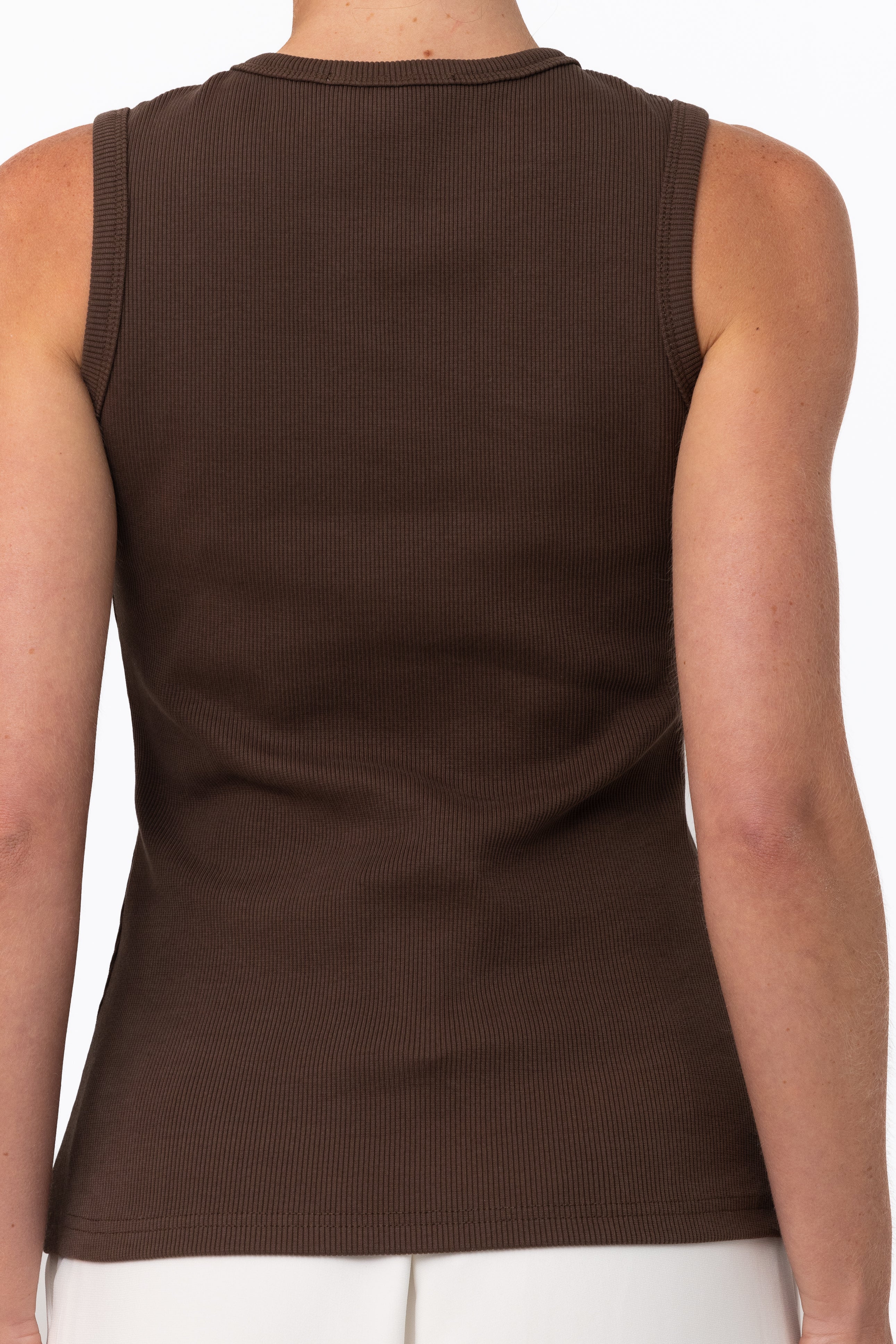 Core Ribbed Tank - Espresso