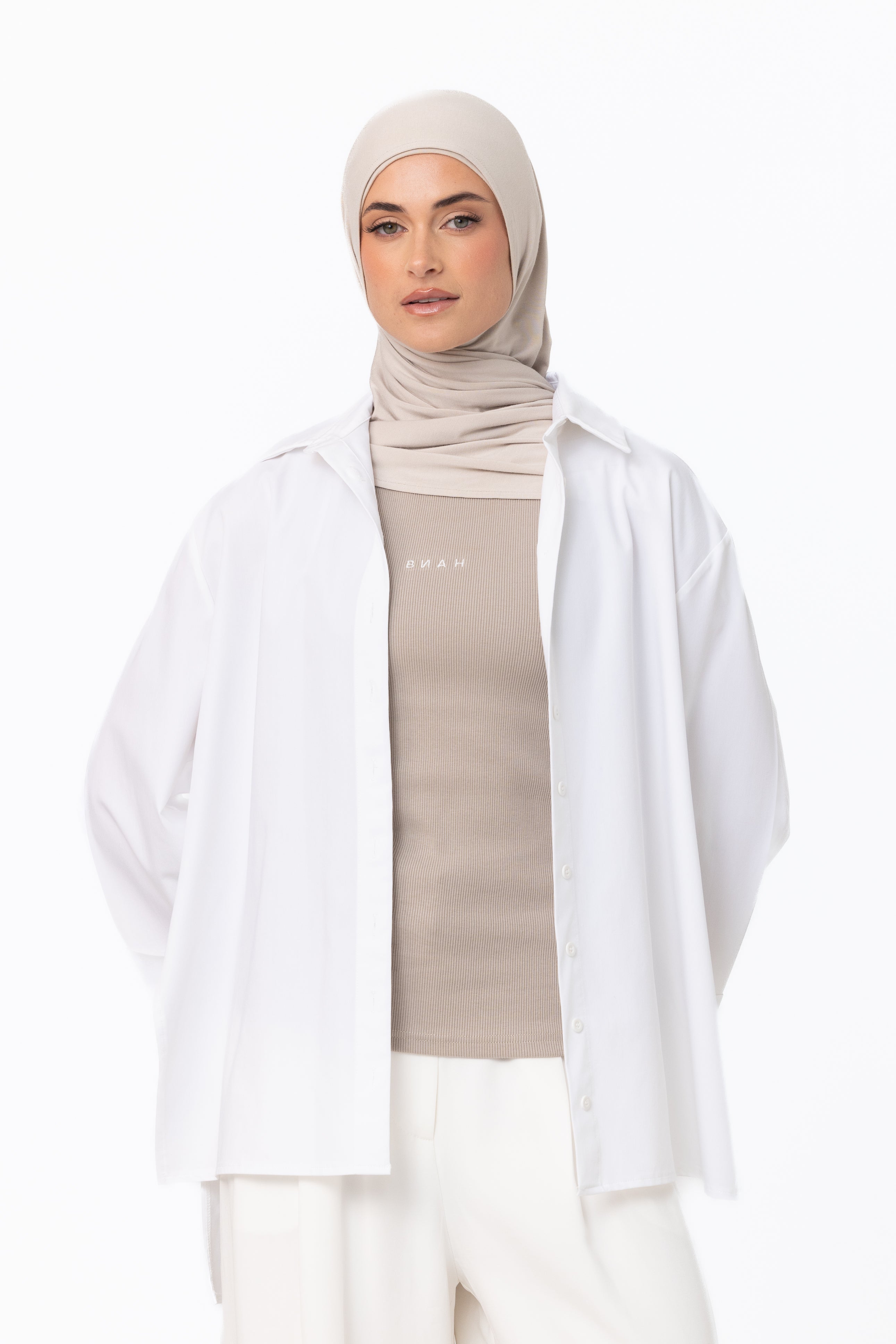 Core Ribbed Tank - Taupe