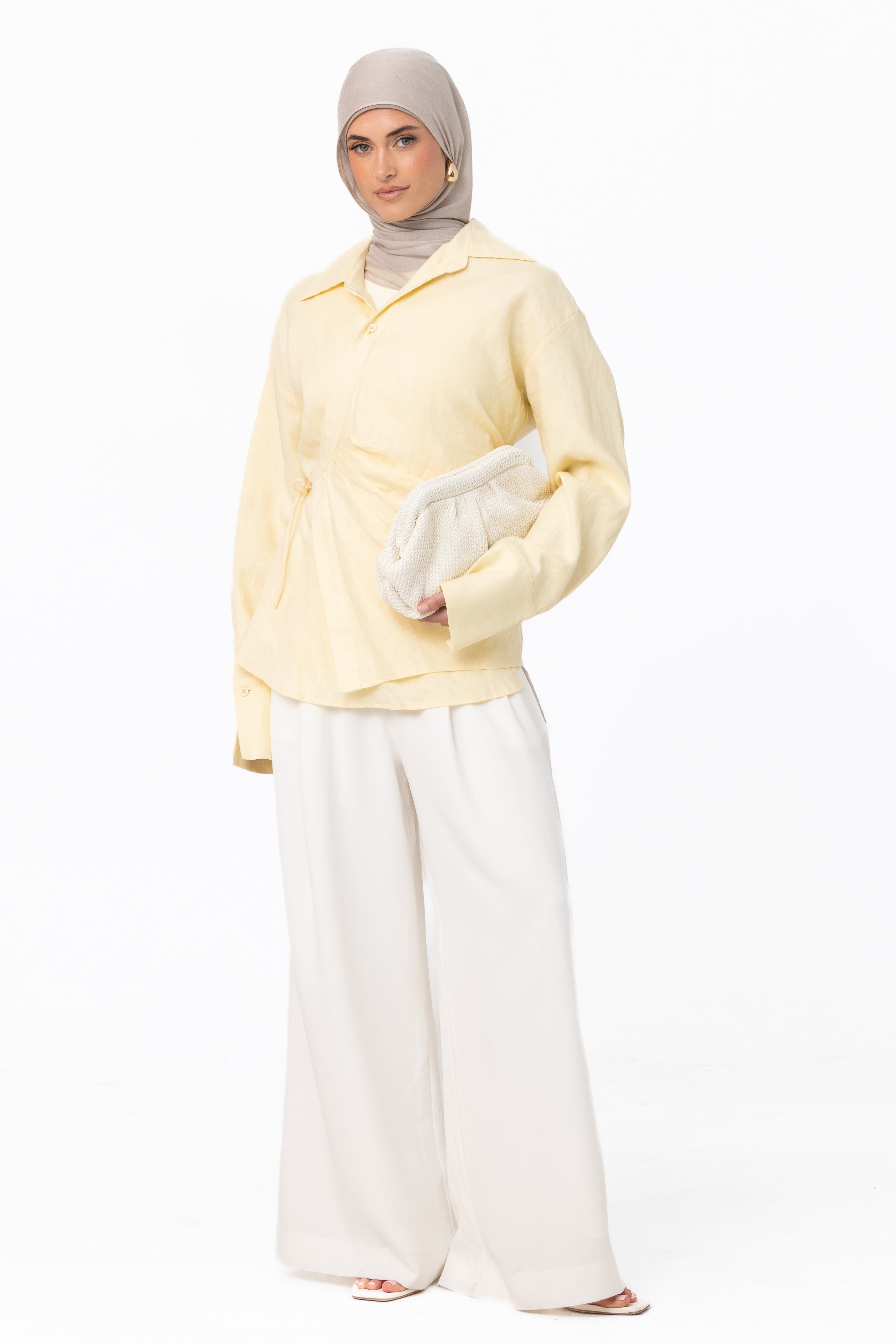 Siara Wrap Shirt - Butter Yellow