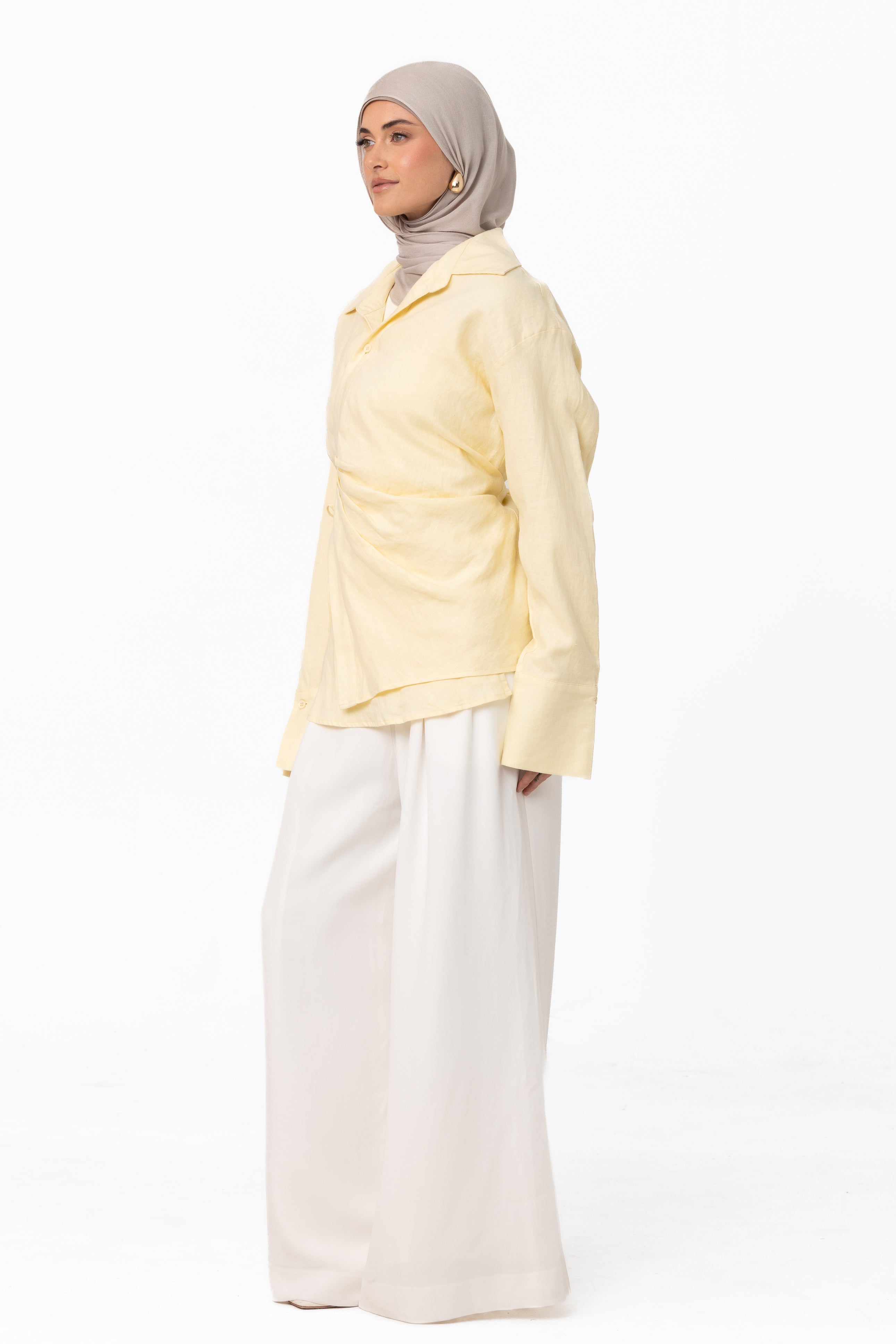 Siara Wrap Shirt - Butter Yellow
