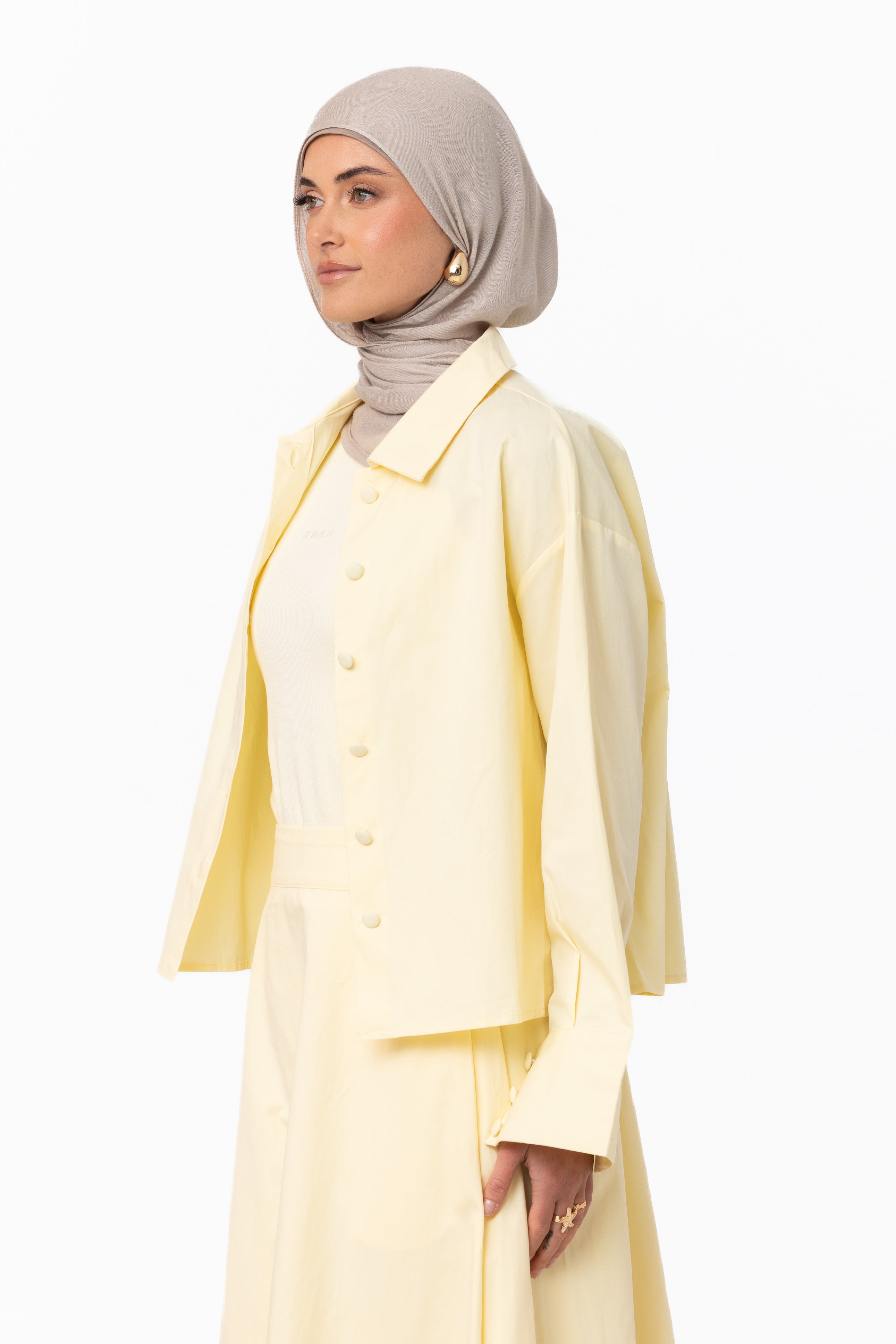 Sydney Button Up Shirt - Butter Yellow